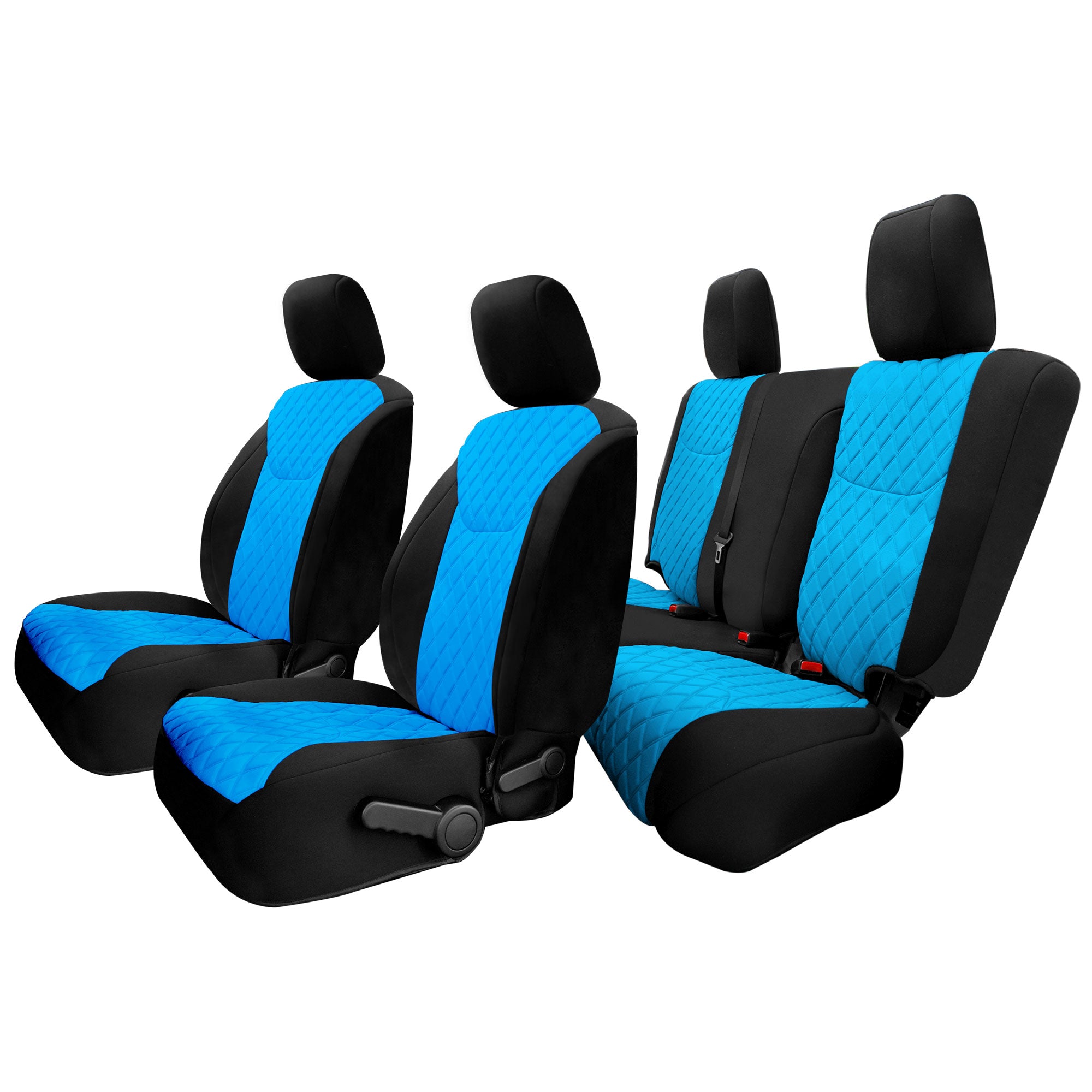 Jeep Wrangler JK 4-Door 2007-2017 -  Full Set Seat Covers - Aqua Ultraflex Neoprene