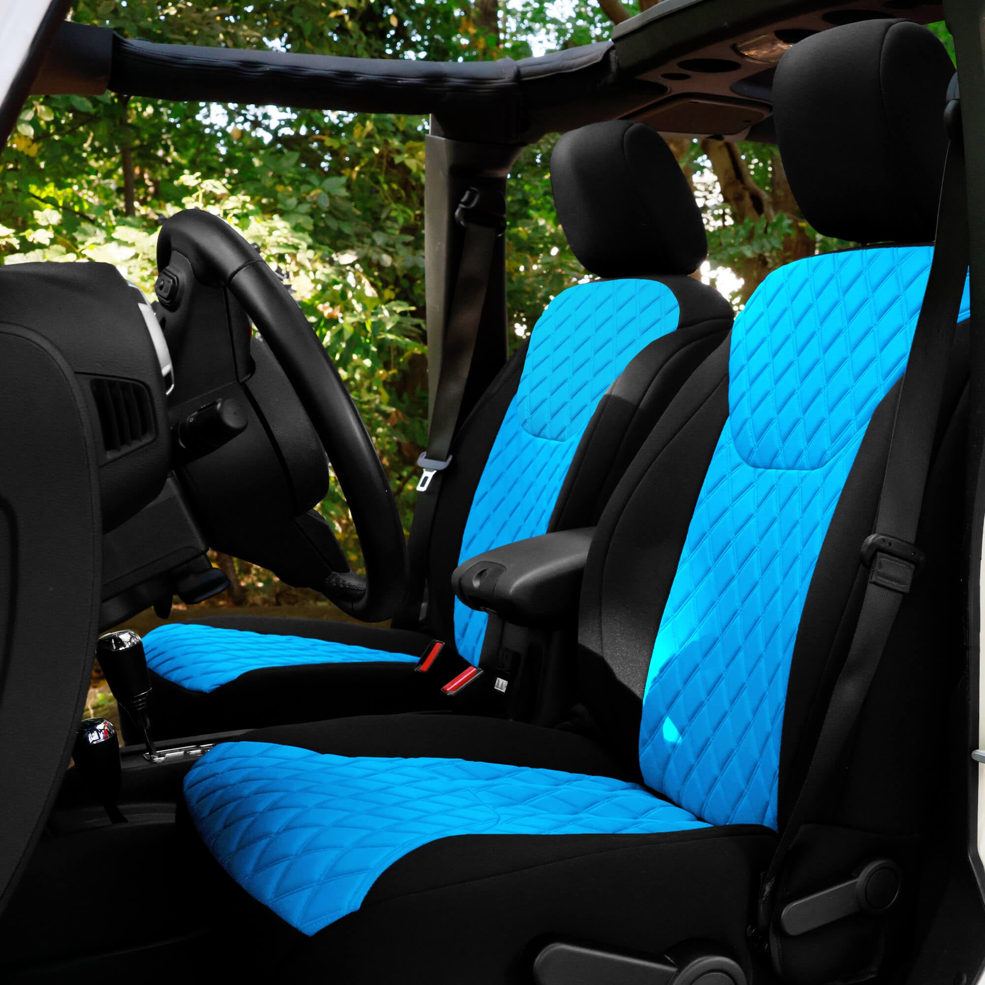 Jeep Wrangler JK 4-Door 2007-2017 -  Full Set Seat Covers - Aqua Ultraflex Neoprene