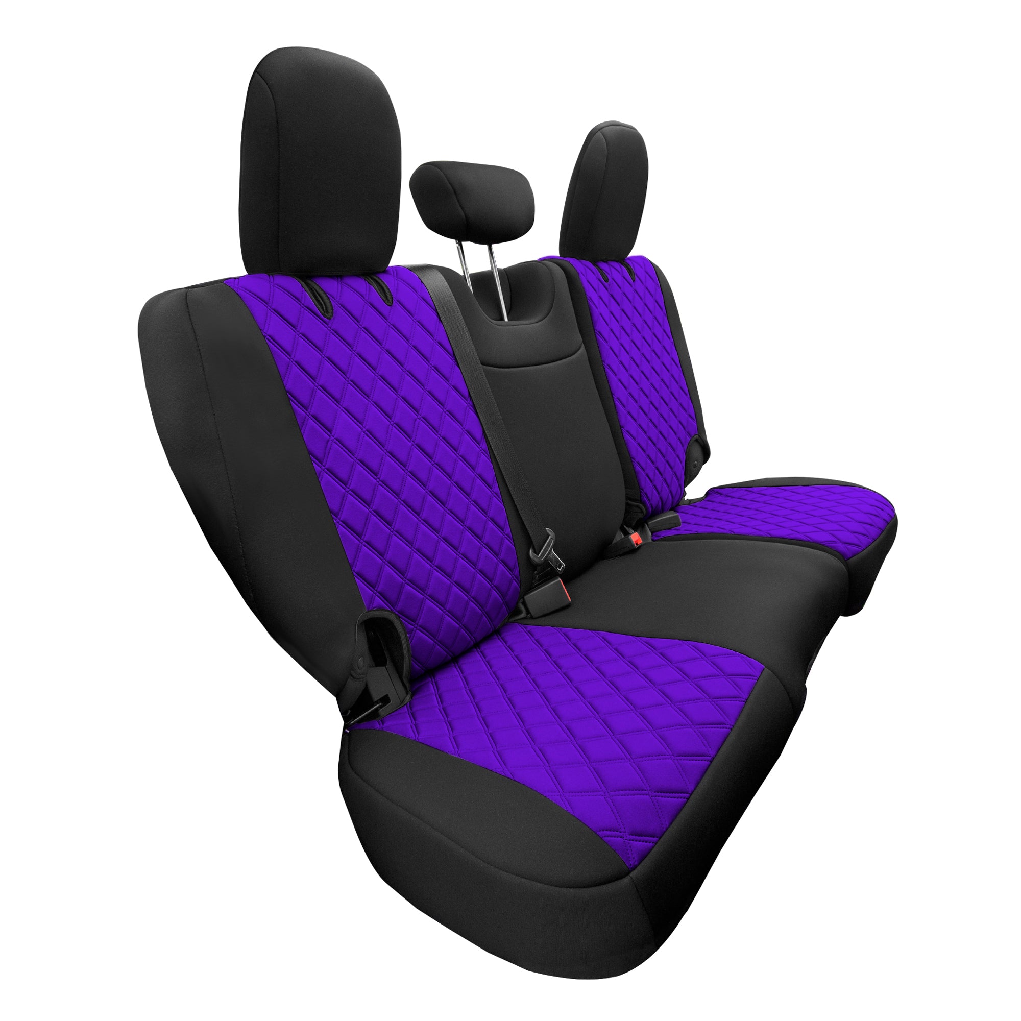 Jeep Wrangler JL 4-Door 2018-2024 -  Rear Set Seat Covers - Purple Ultraflex Neoprene