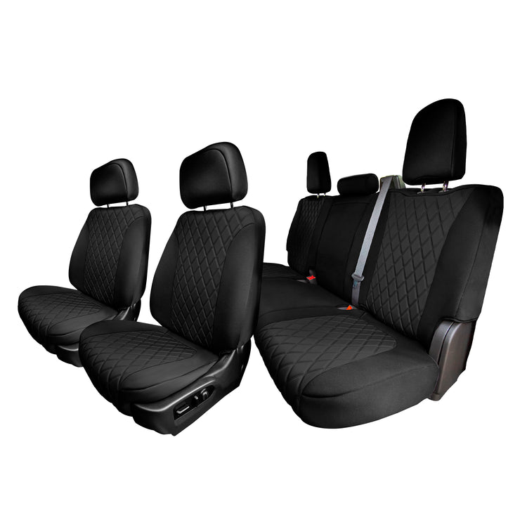 FH Group Custom Fit Neoprene Car Seat Cover for 2019-2023 Chevrolet  Silverado, Black Front Set Seat Covers with Air Freshener 