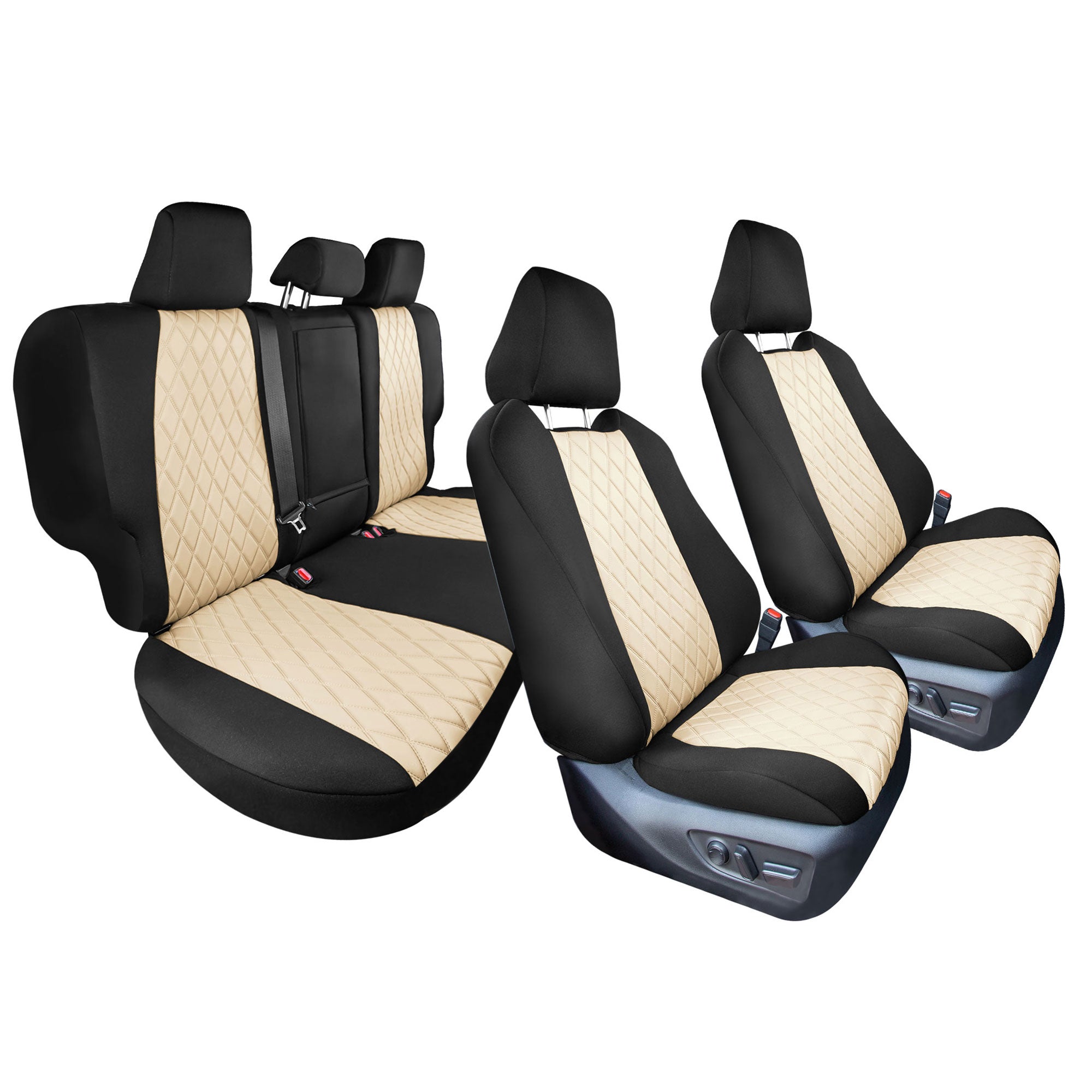 Toyota Rav4 Hybrid | Hybrid Prime 2021-2024  - Full Set Seat Covers - Beige Ultraflex Neoprene