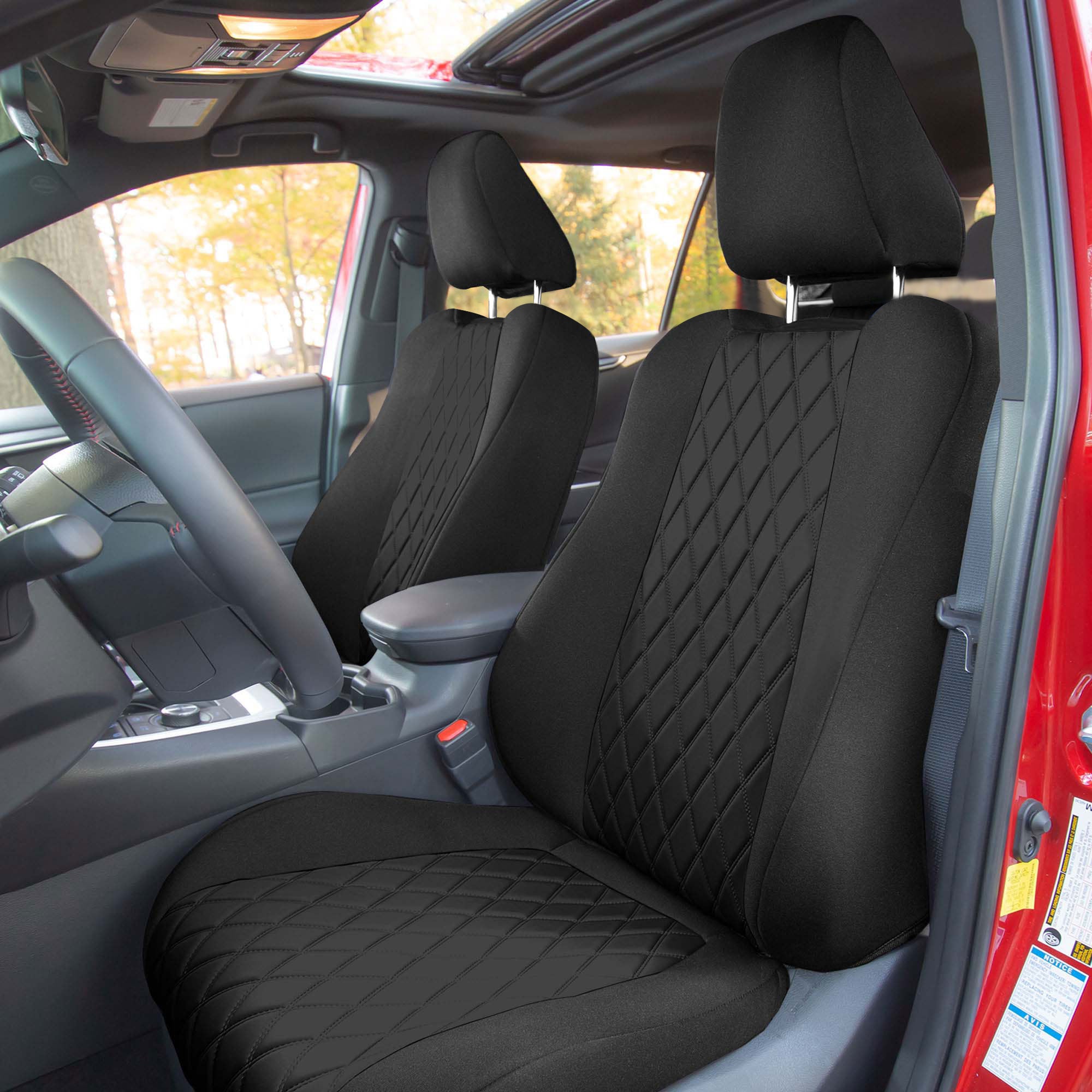 Toyota Rav4 LE | XLE | Limited 2019-2024  - Full Set Seat Covers - Black Ultraflex Neoprene