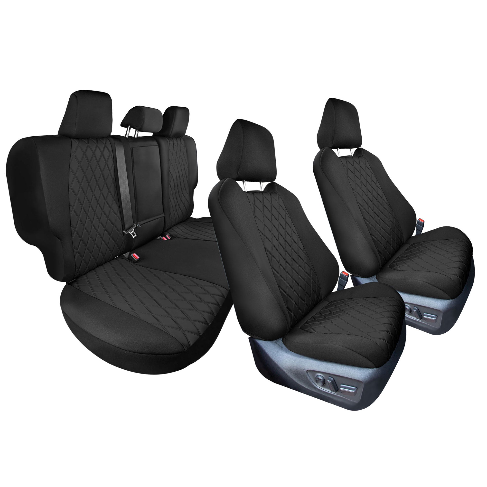 Toyota Rav4 Hybrid | Hybrid Prime 2021-2024  - Full Set Seat Covers - Black Ultraflex Neoprene