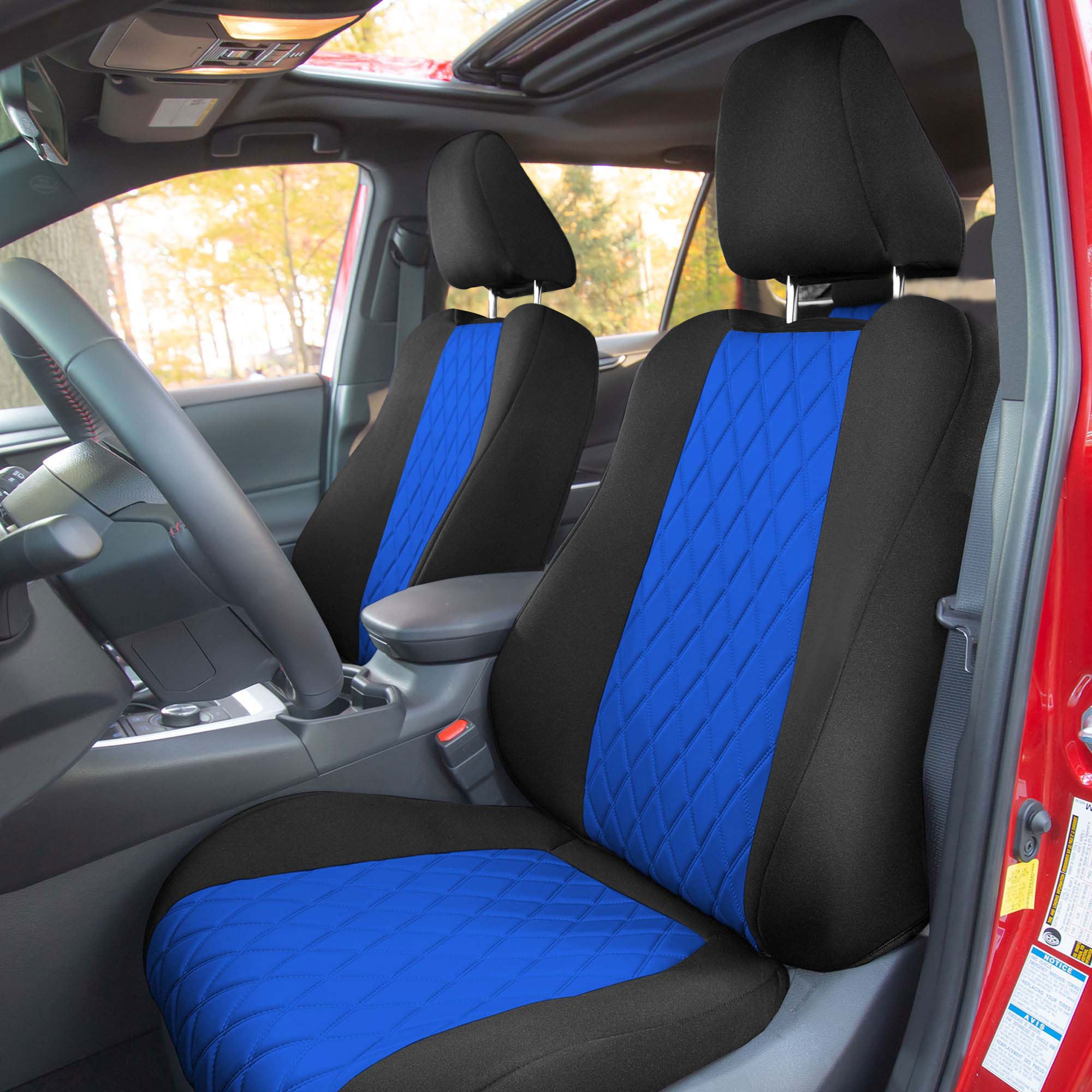 Toyota Rav4 LE | XLE | Limited 2019-2024  - Front Set Seat Covers - Blue Ultraflex Neoprene