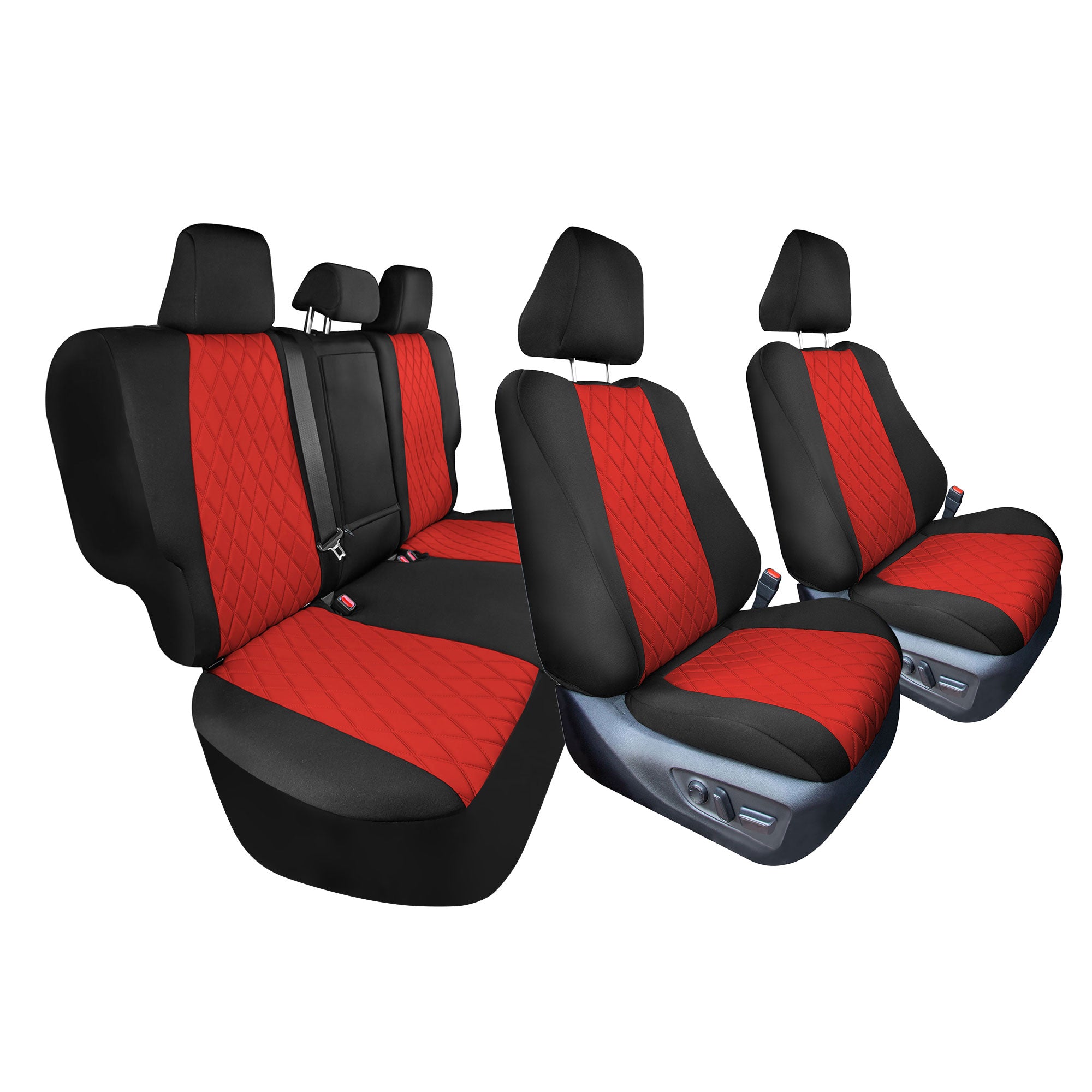 Toyota Rav4 LE | XLE | Limited 2019-2024  - Full Set Seat Covers - Red Ultraflex Neoprene