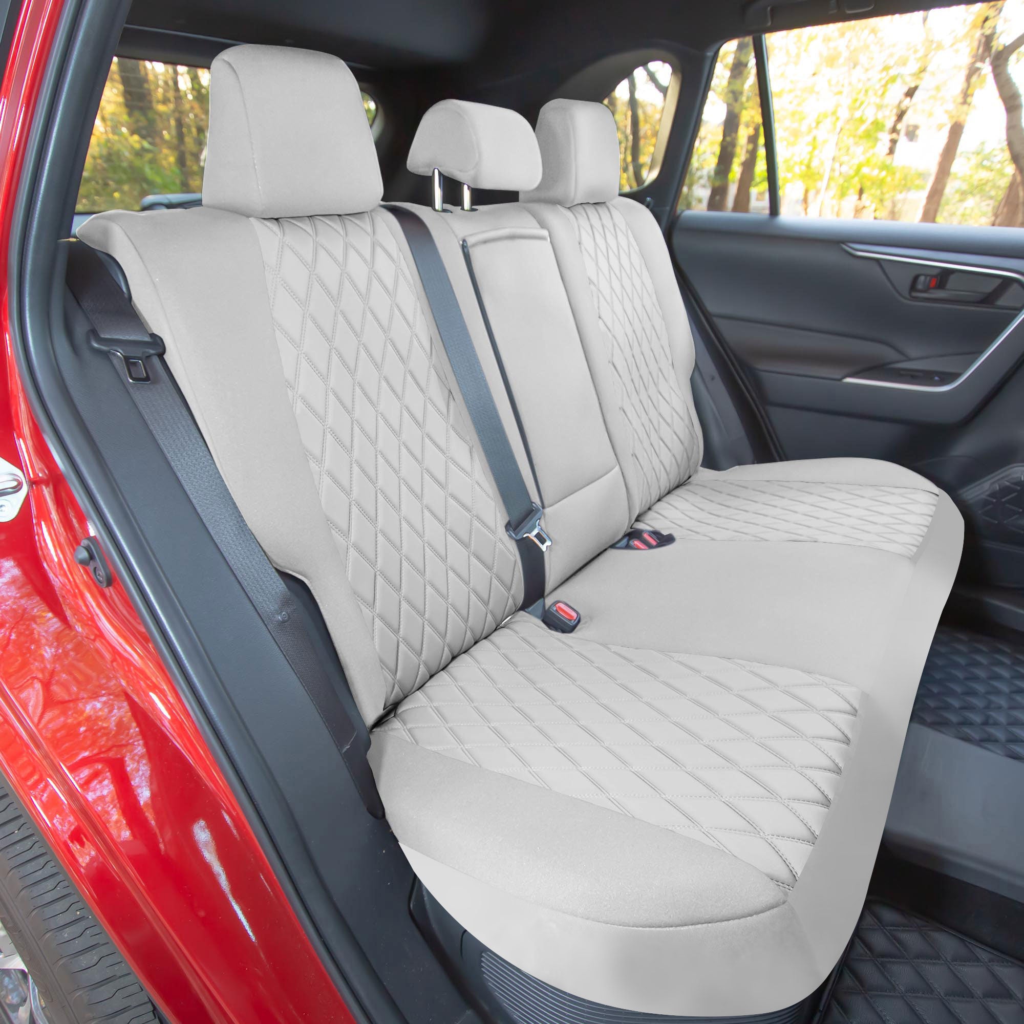 Toyota Rav4 LE | XLE | Limited 2019-2024  - Rear Set Seat Covers - Solid Gray Ultraflex Neoprene