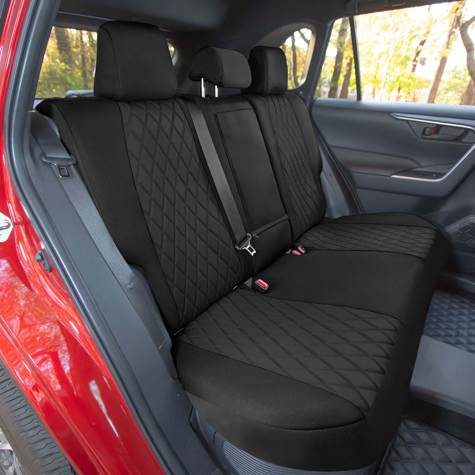 Toyota Rav4 LE | XLE | Limited 2019-2024  - Rear Set Seat Covers - Black Ultraflex Neoprene