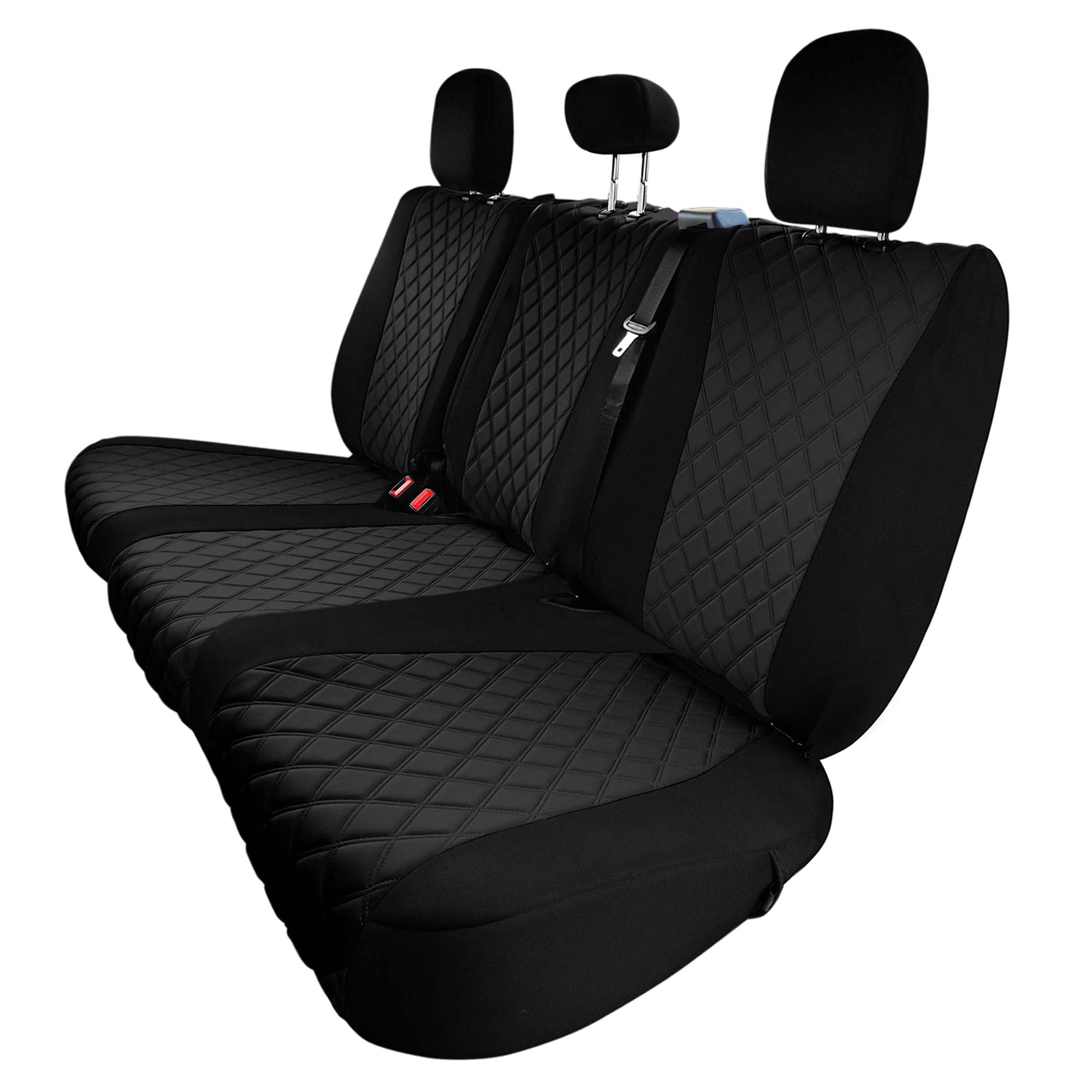 Ford F-150 2015-2024  - Ford F-250 F-350 F-450 2017-2022 - Rear Set Seat Covers - Black Ultraflex Neoprene