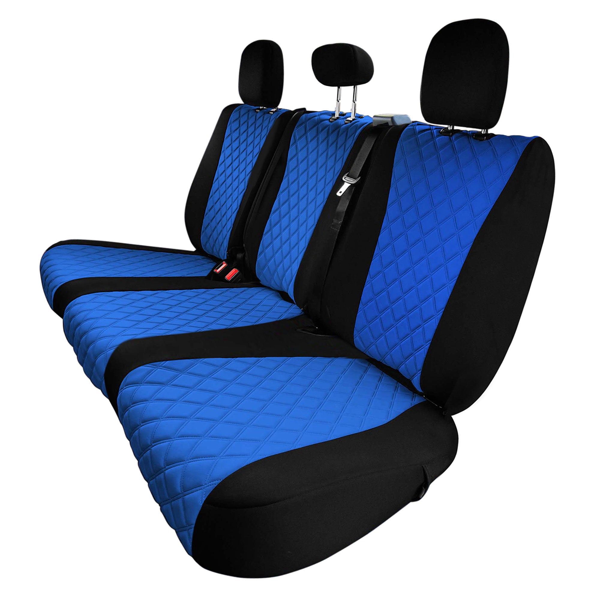 Ford F-150 2015-2024  - Ford F-250 F-350 F-450 2017-2022 - Rear Set Seat Covers - Blue Ultraflex Neoprene