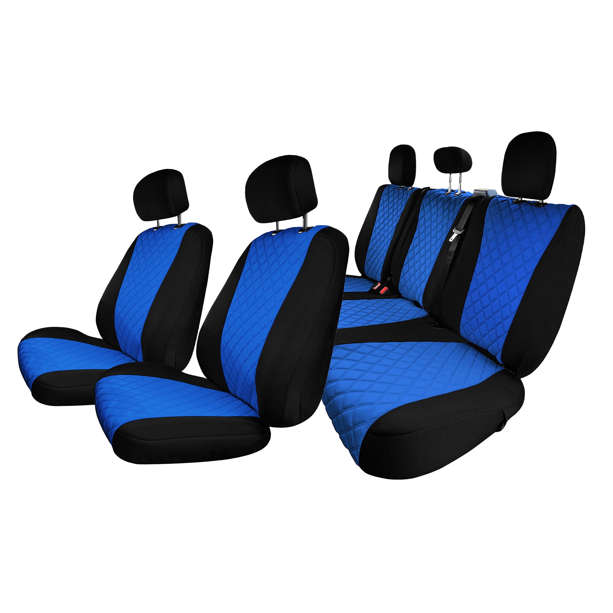 Ford F-150 2015-2024  - Ford F-250 F-350 F-450 2017-2022 - Full Set Seat Covers - Blue Ultraflex Neoprene