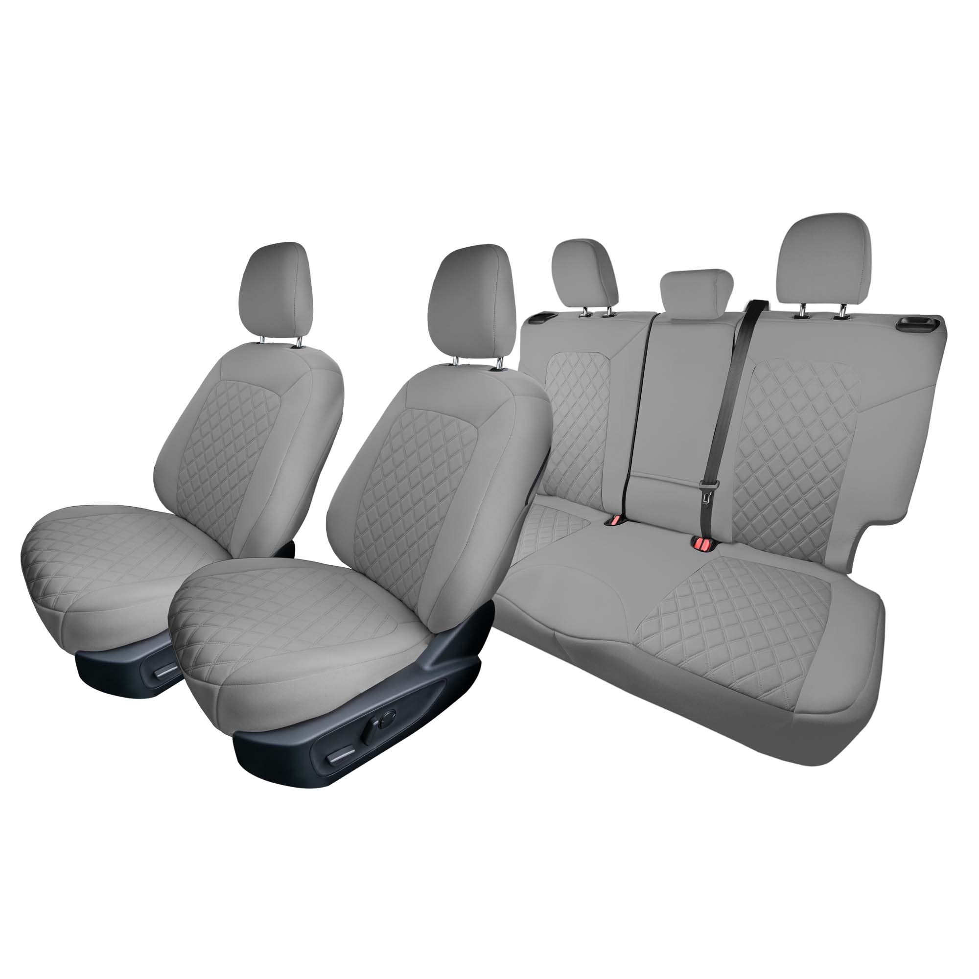 Ford Bronco Sport 2021-2024 - Full Set Seat Covers  - Solid Gray Ultraflex Neoprene