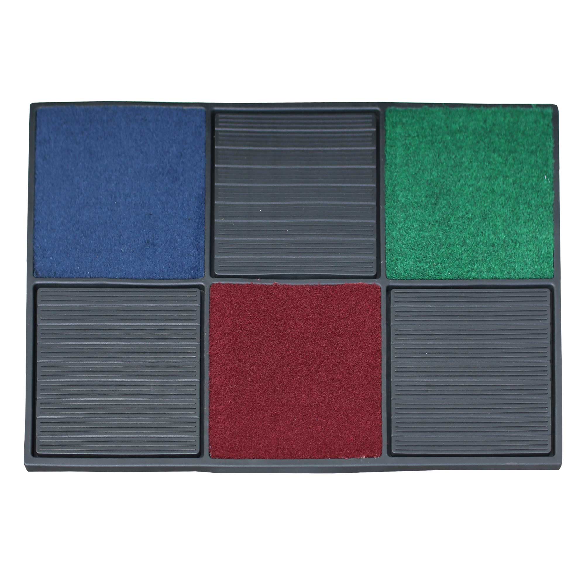 Multiple Color Rubber Utility Doormat - Black