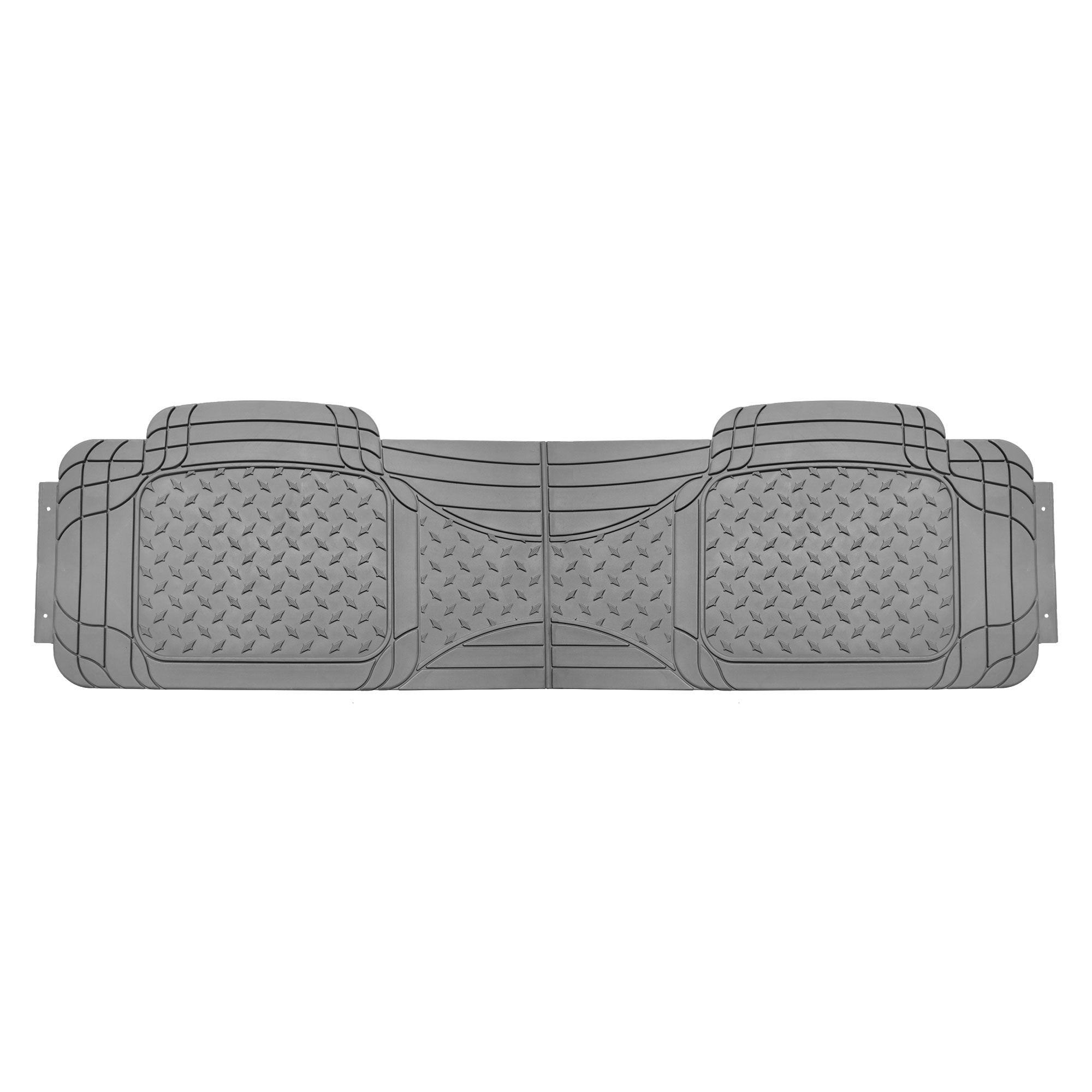 Semi-Custom ClimaProof Trimmable Non-Slip Vinyl Car Floor Mats - Rear Set Gray