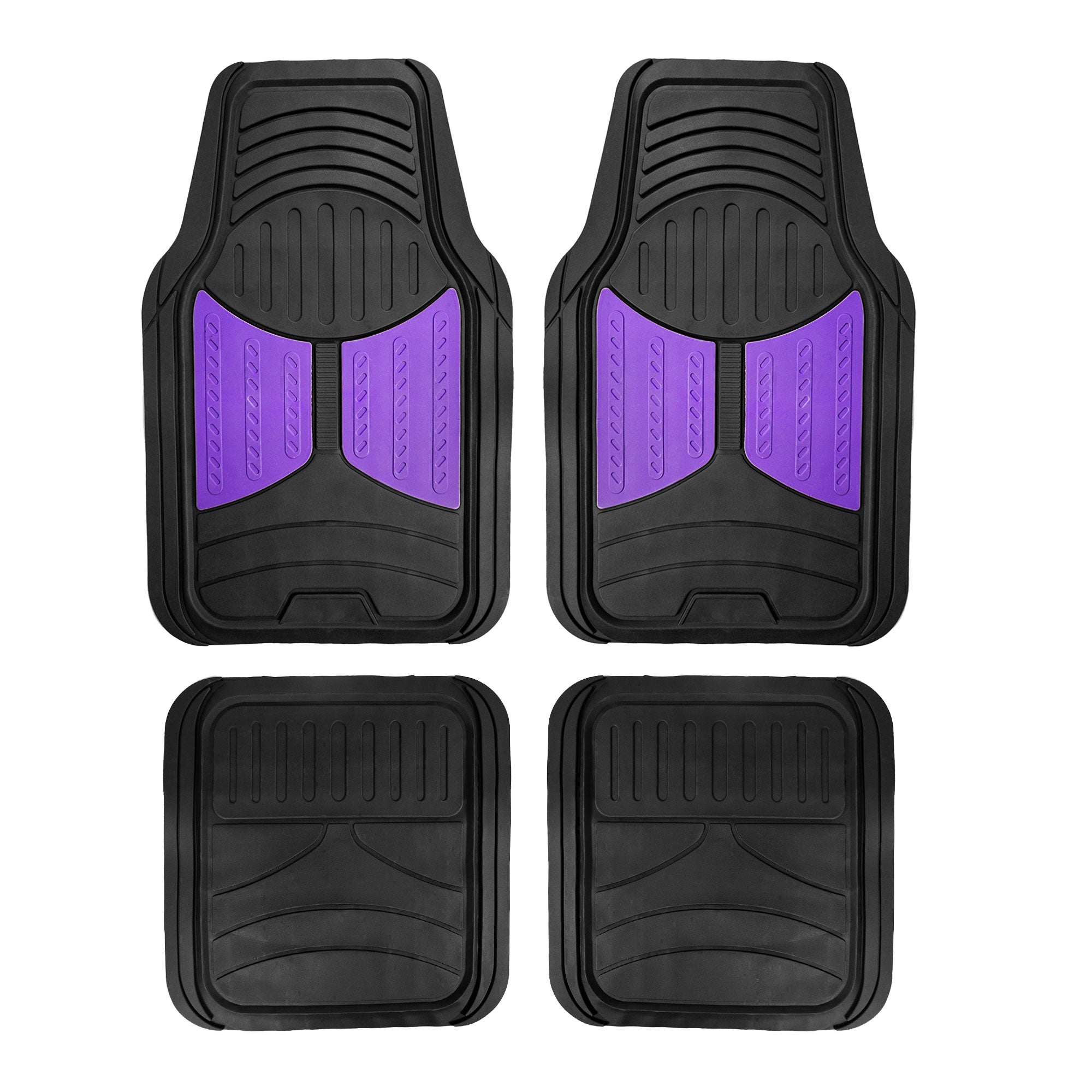 Trimmable ClimaProof Monster Eye Non-Slip Rubber Floor Mats - Full Set Purple