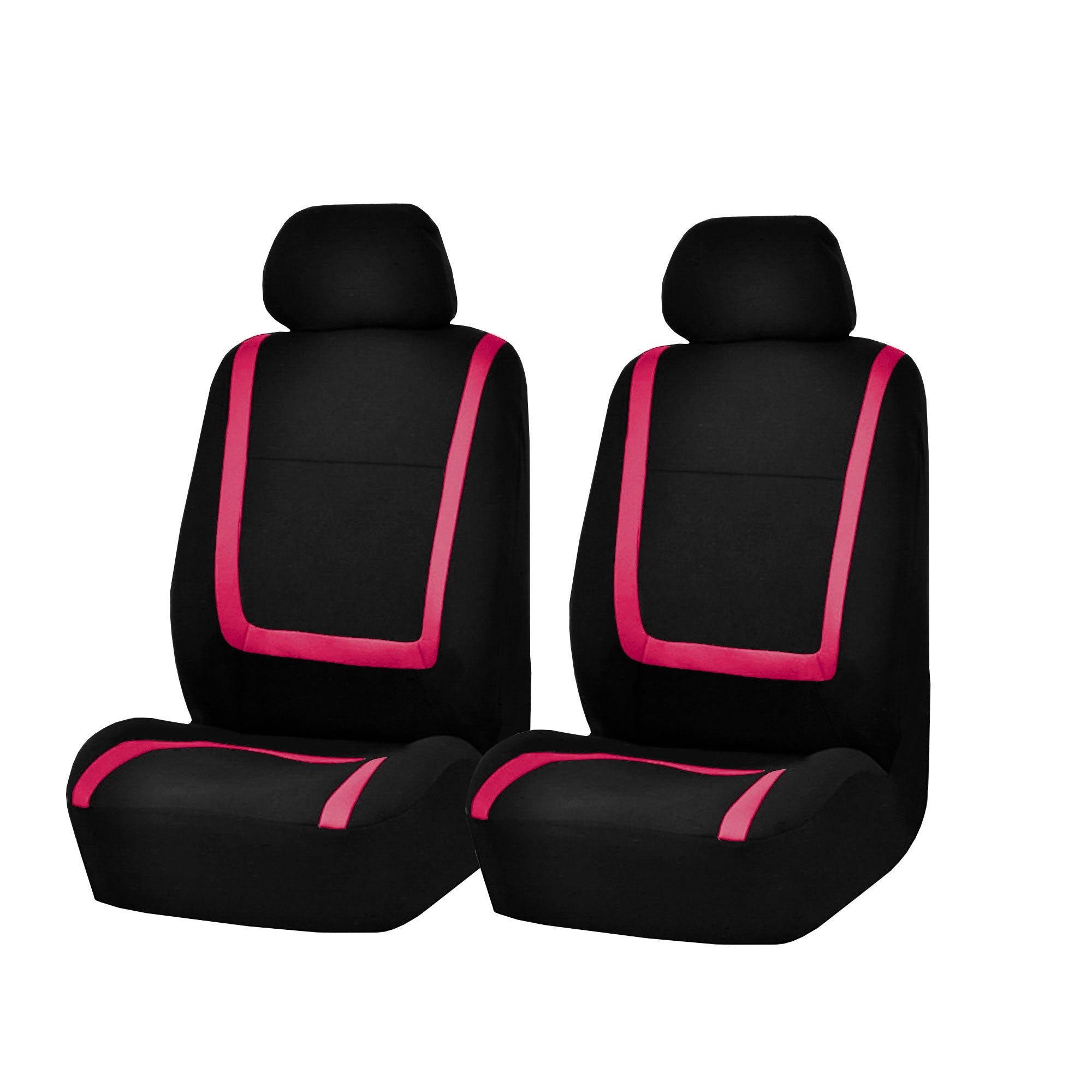 Unique Flat Cloth Seat Covers - Front Set Pink