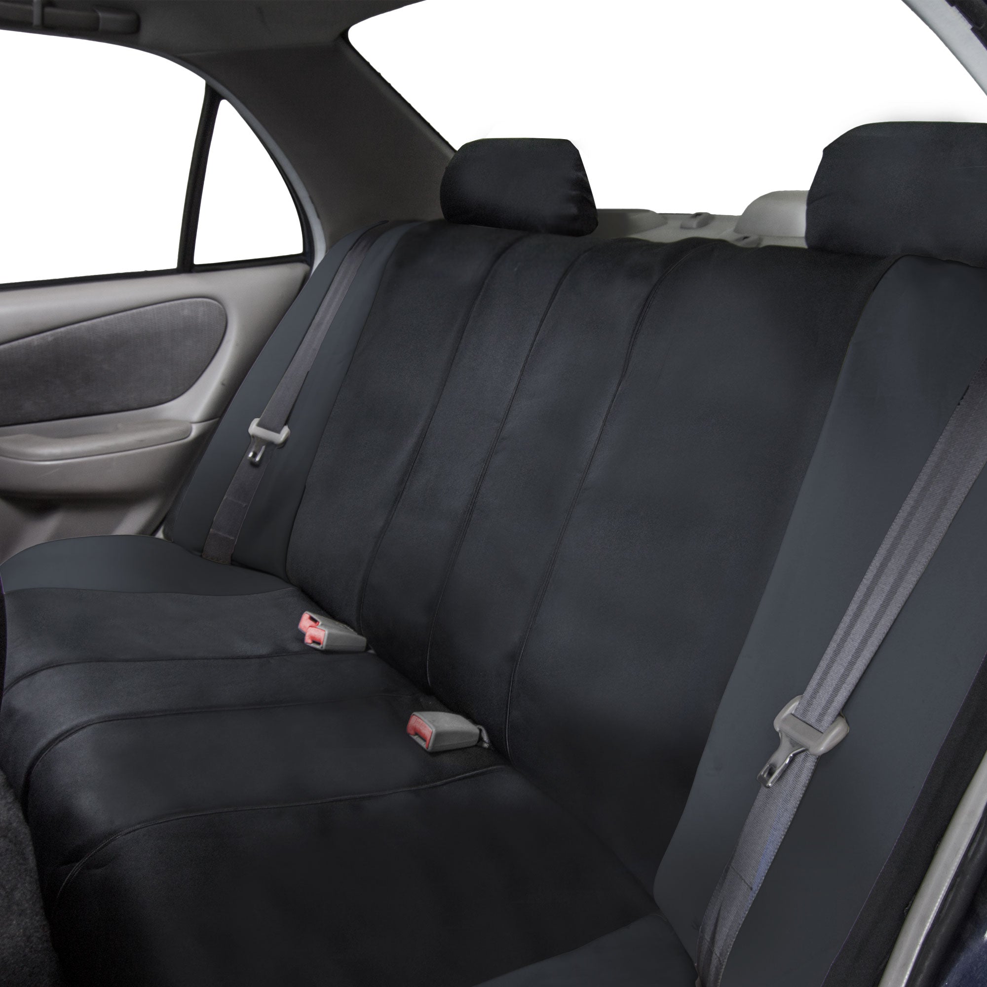 Neo-Modern Neoprene Seat Covers Rear Set - Black