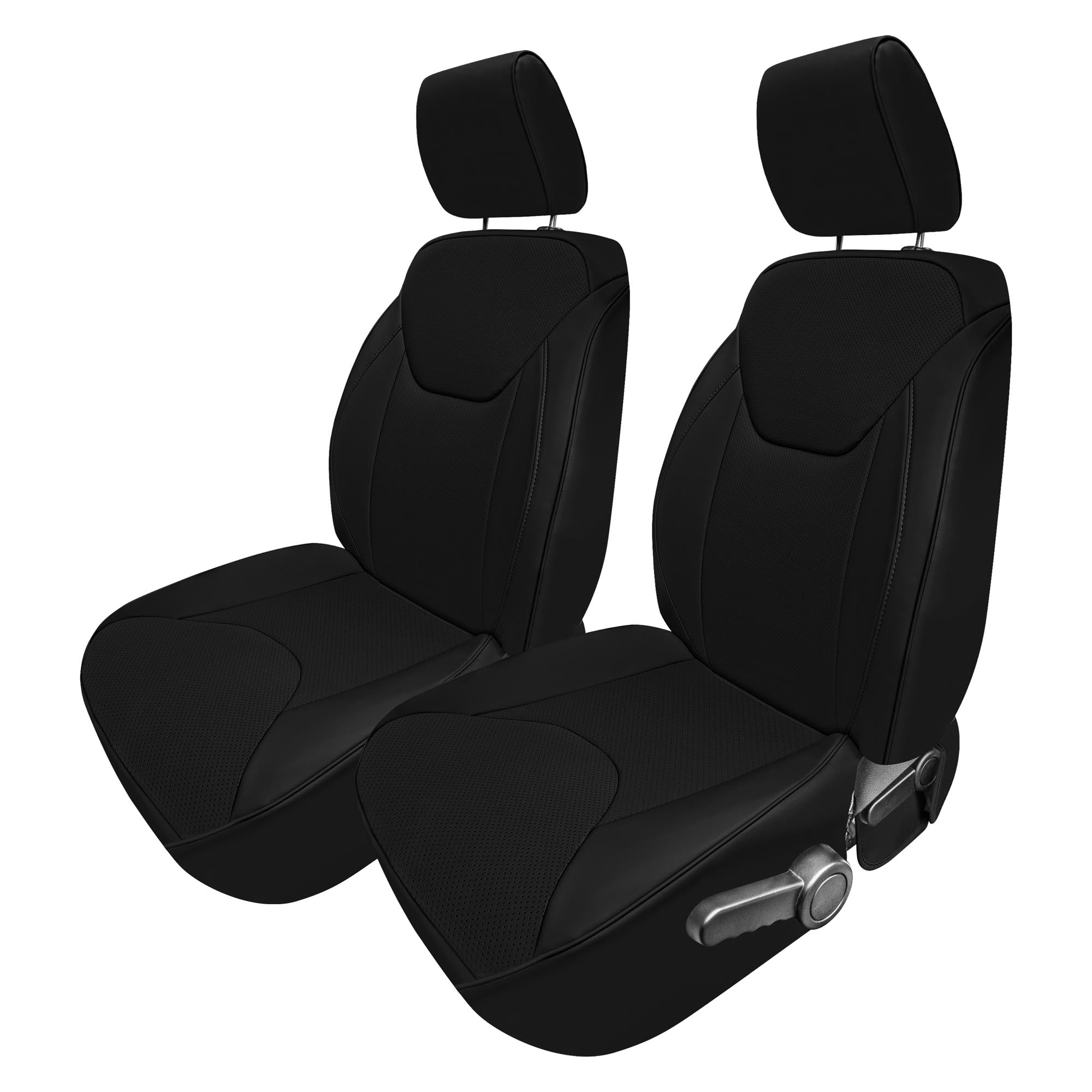 Jeep Wrangler JK 4-Door 2007-2017 - Front Set Seat Covers - Black Faux Leather