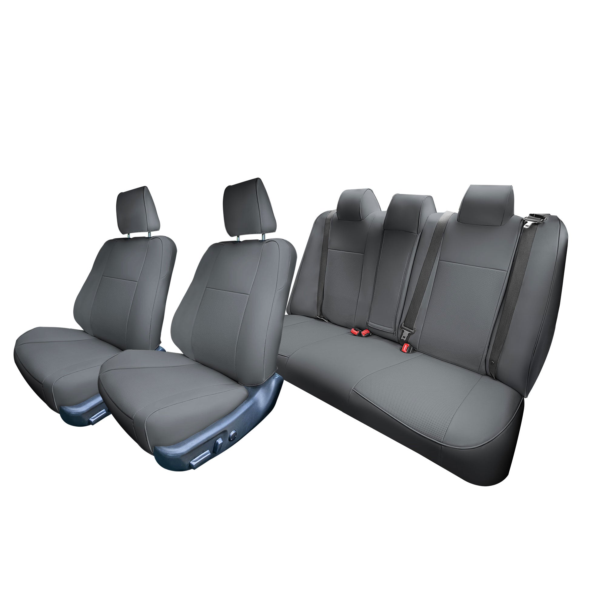 Toyota Camry LE | SE | XSE | XLE  2012-2017 - Full Set Seat Covers - Gray Faux Leather