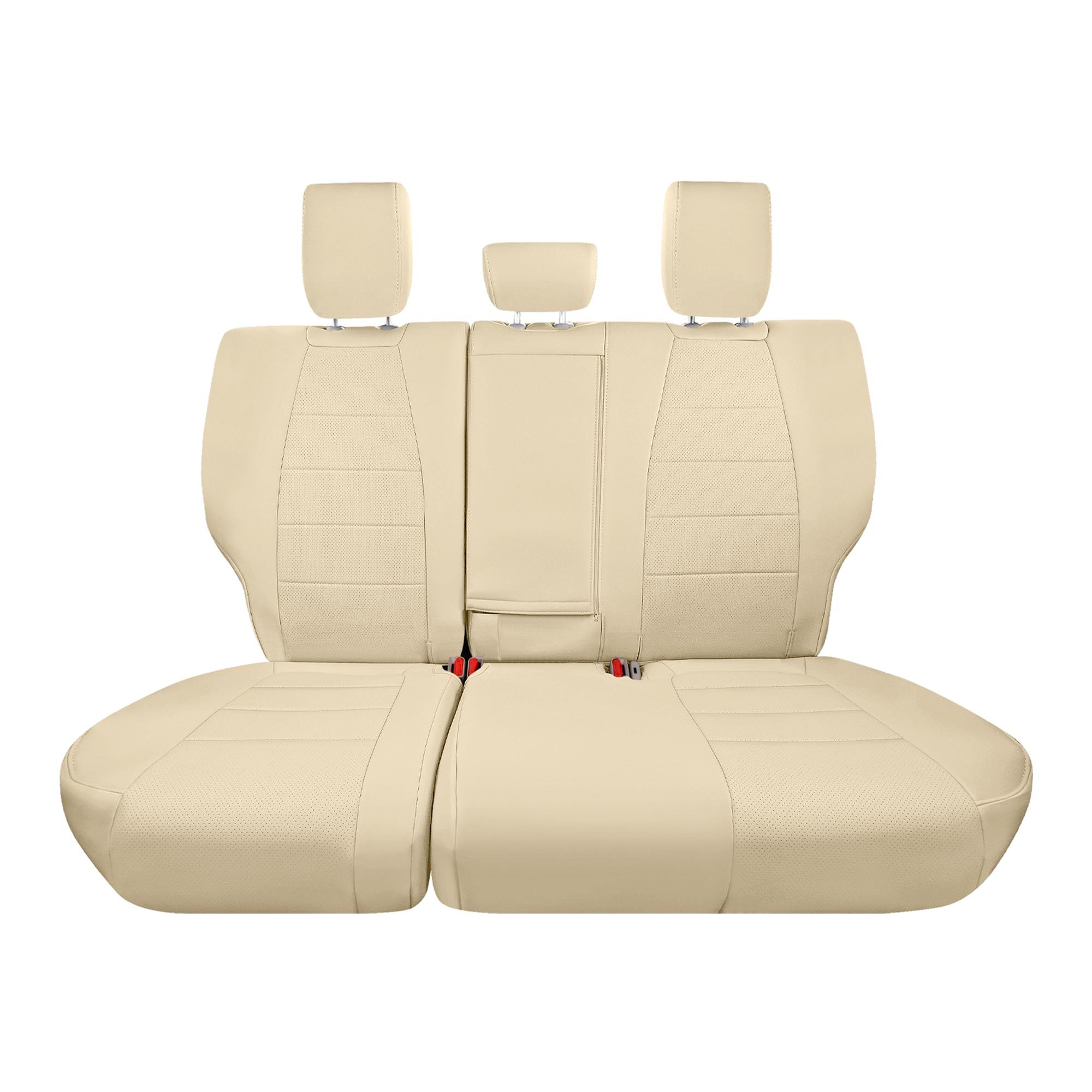 Honda CR-V 2017-2022 - Rear Set Seat Covers -  Solid Beige Faux Leather