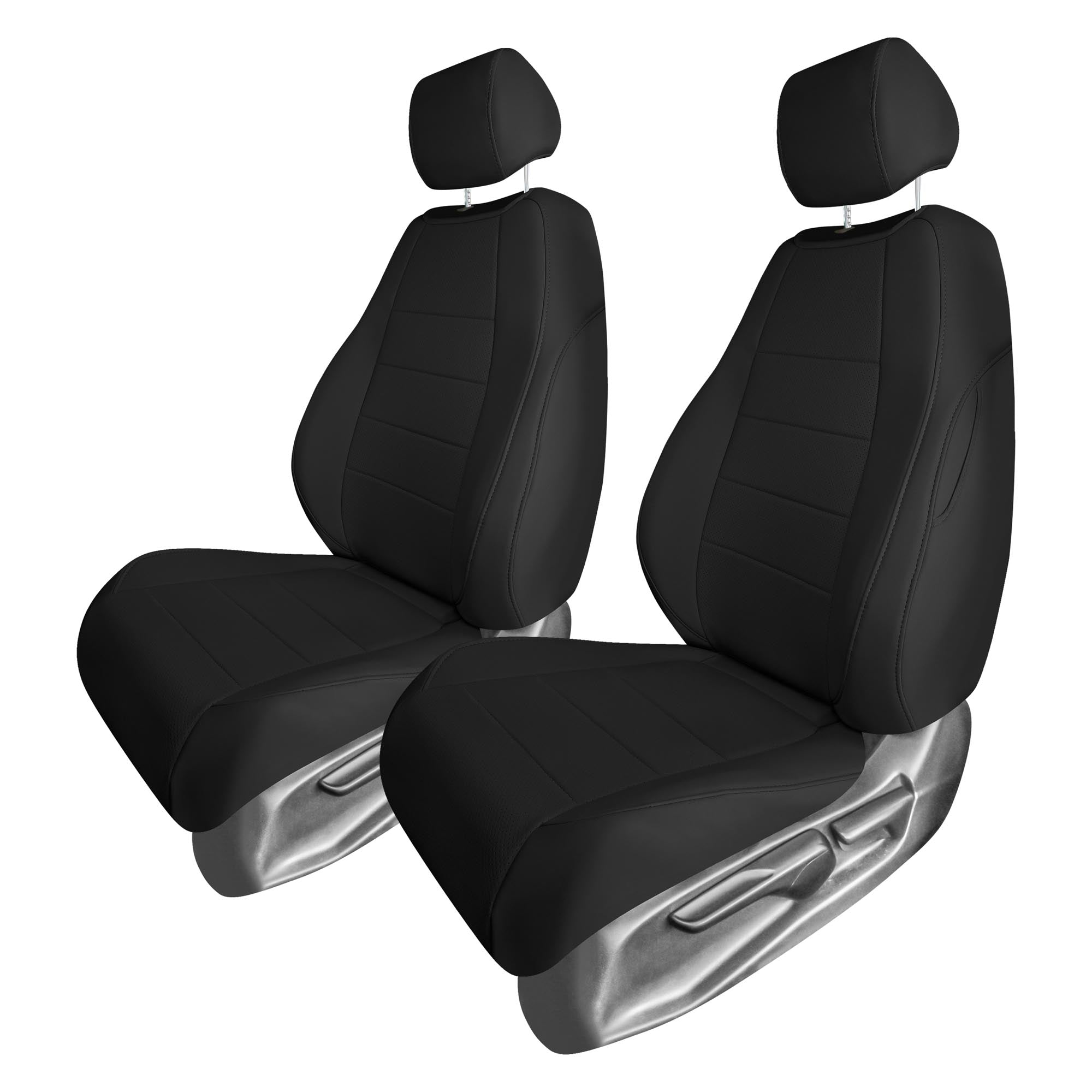 Honda CR-V 2017-2022 - Front Set Seat Covers -  Black Faux Leather