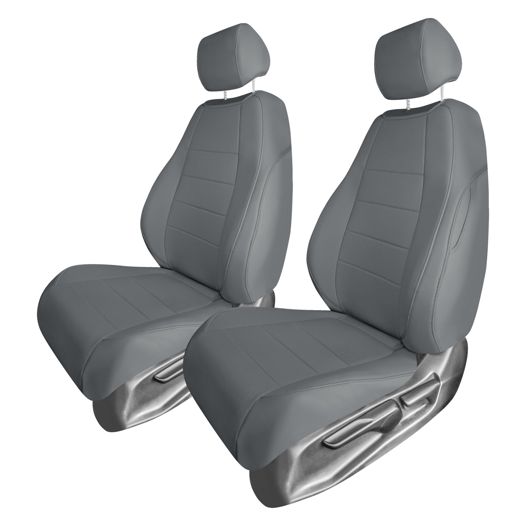 Honda CR-V 2017-2022 - Front Set Seat Covers -  Gray Faux Leather