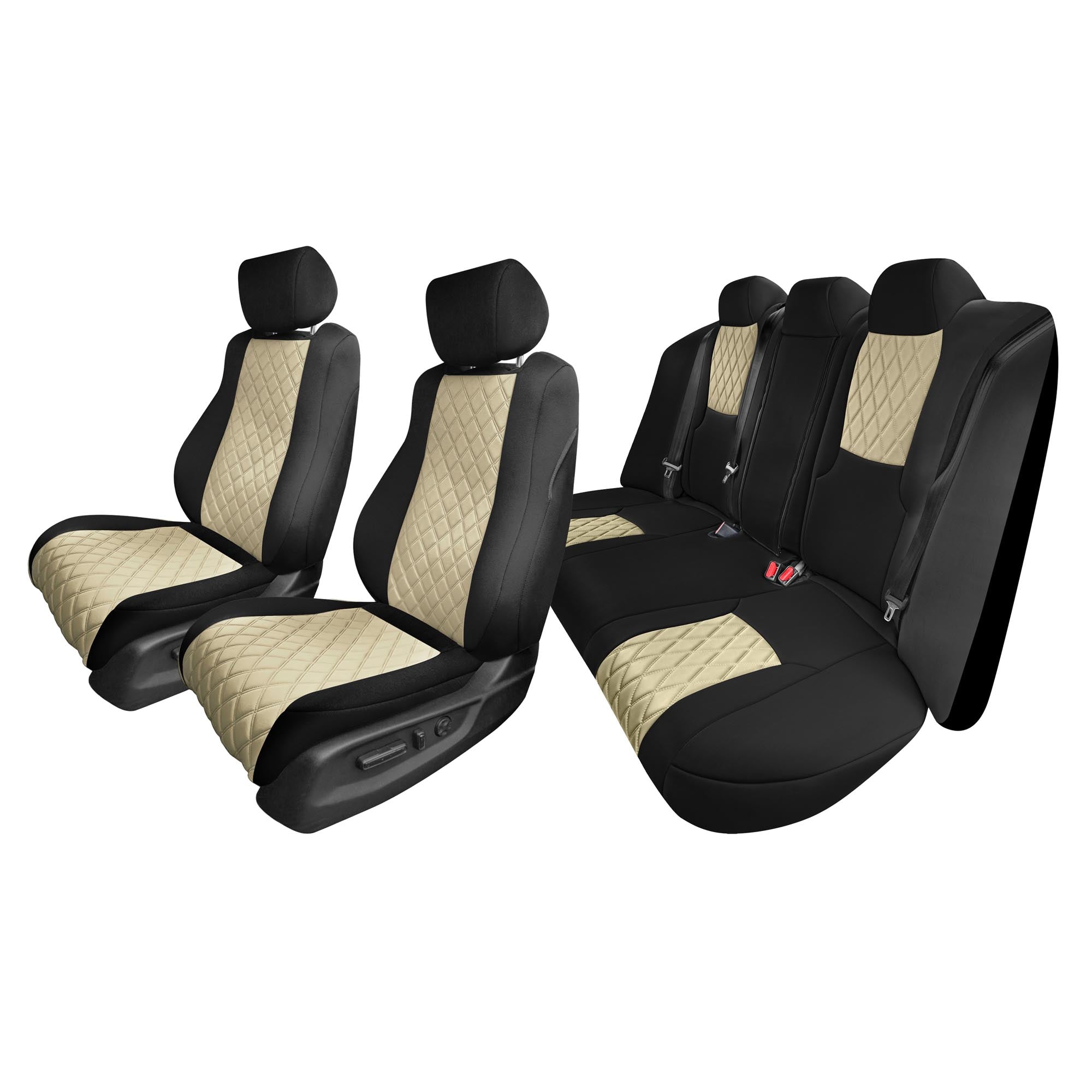 Honda Accord 2018 - 2022 LX | Sport Hybrid - Full Set Seat Covers - Beige Ultraflex Neoprene