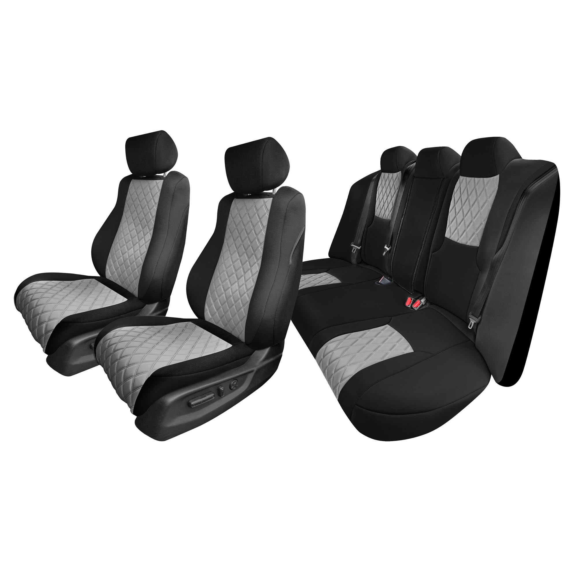 Honda Accord 2018 - 2022 LX | Sport Hybrid - Full Set Seat Covers - Gray Ultraflex Neoprene