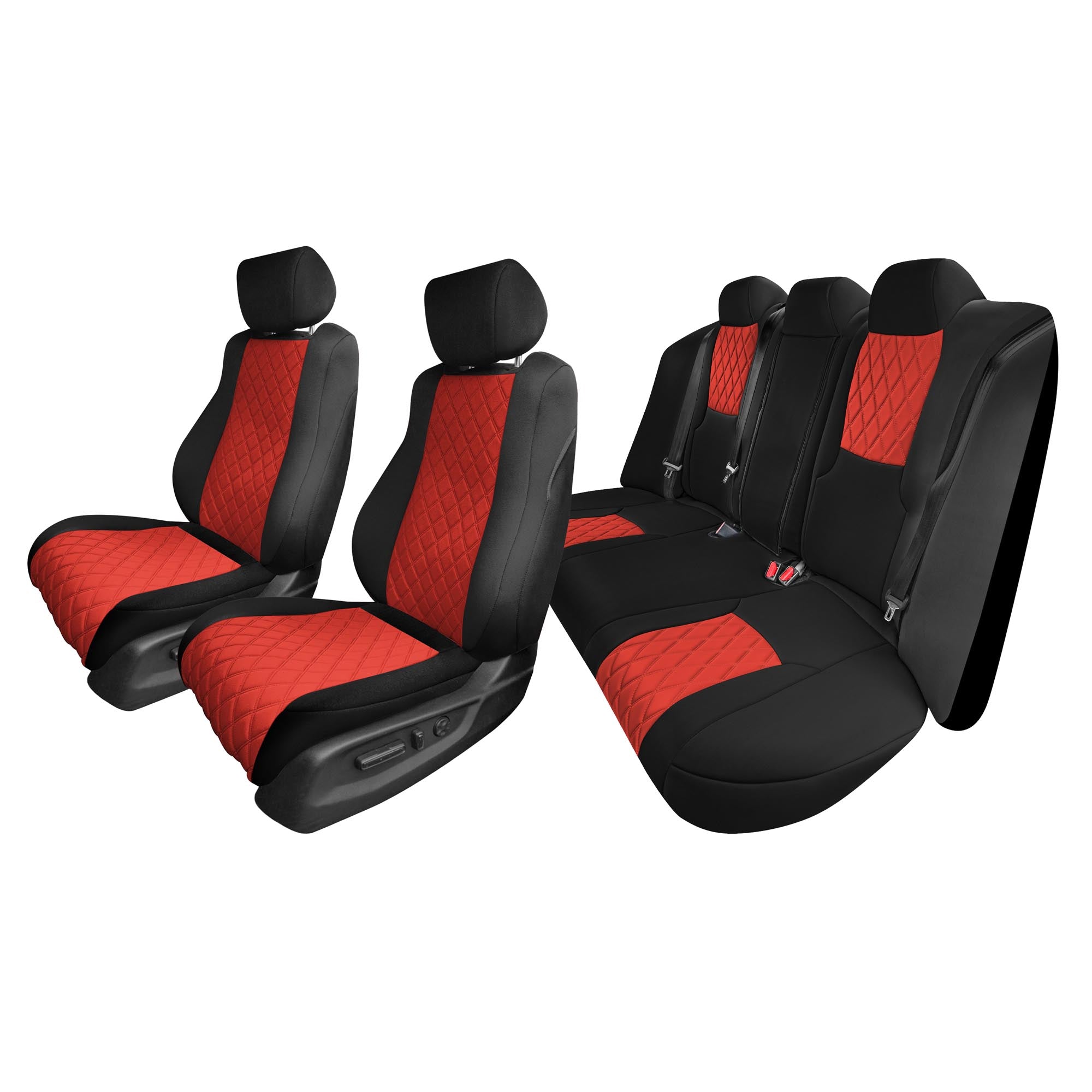 Honda Accord 2018 - 2022 LX | Sport Hybrid - Full Set Seat Covers - Red Ultraflex Neoprene