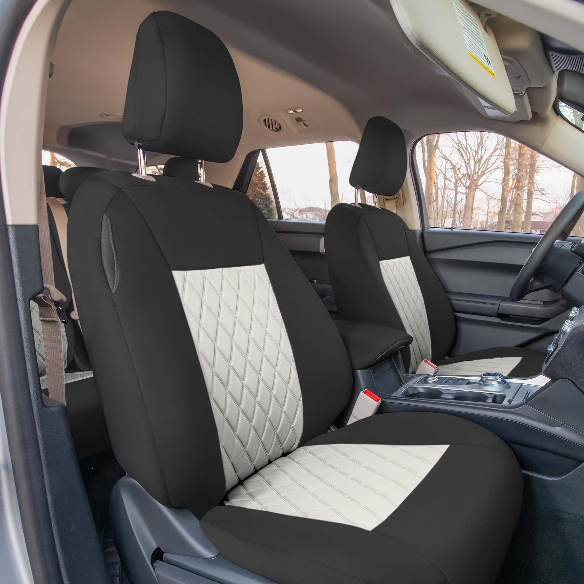 Ford Explorer Base 2020-2024 - Full Set Seat Covers - Beige Neoprene