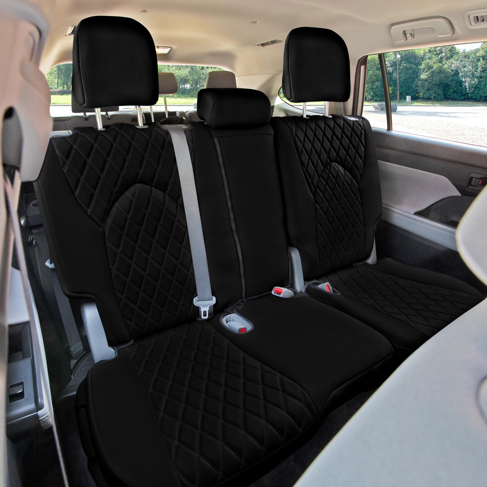 Toyota Highlander - 2020 - 2024 - 2nd Row Set Seat Covers - Black Neop