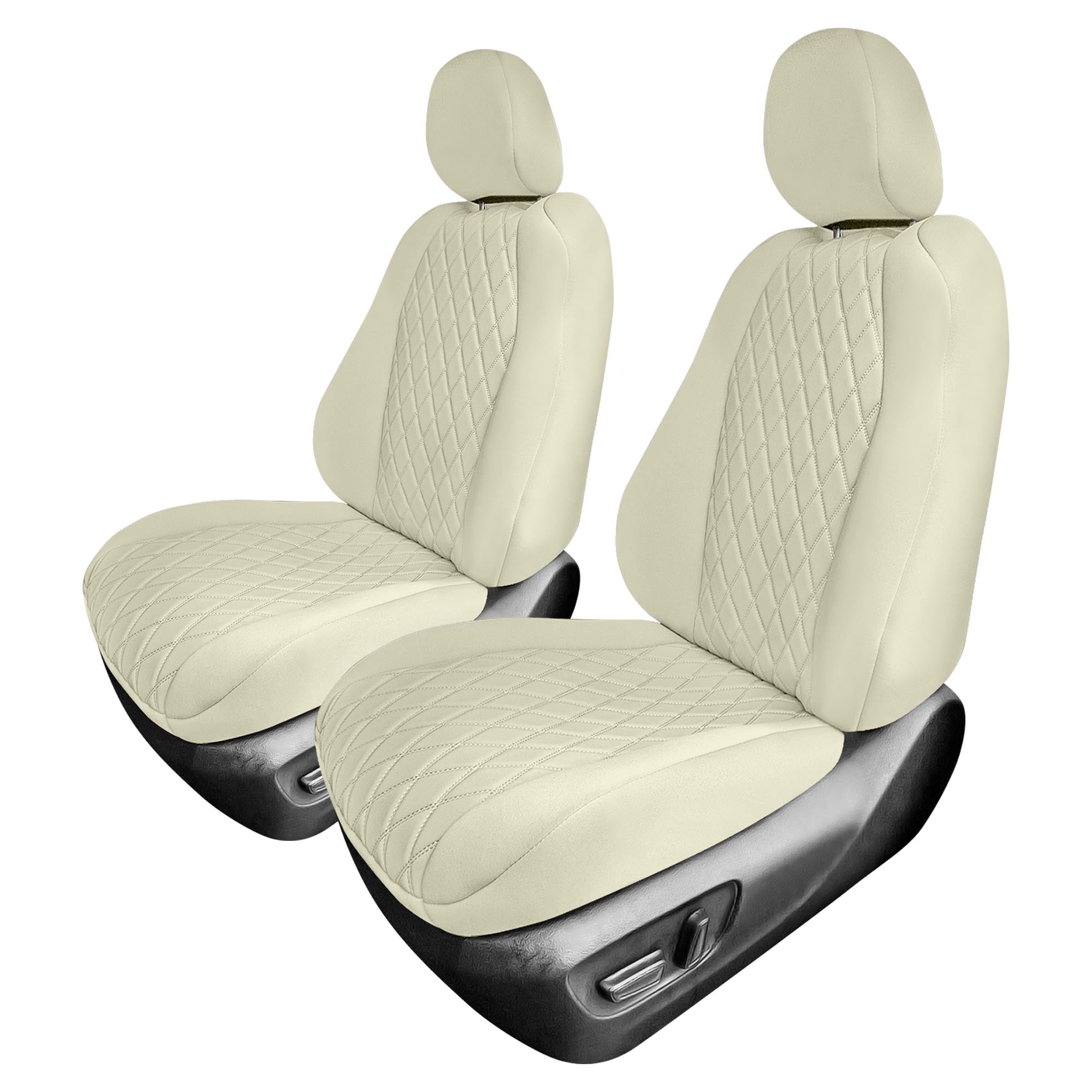 Toyota Sienna - 2021 - 2024 - Front Set Seat Covers - Solid Beige Ultraflex Neoprene