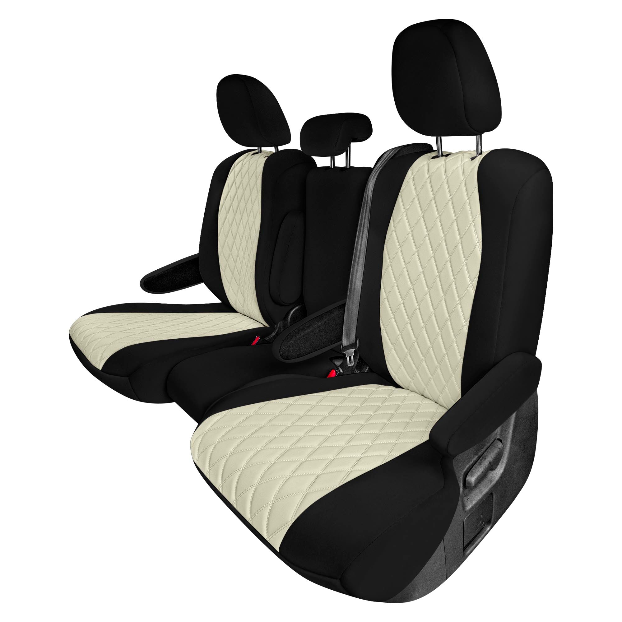Toyota Sienna 7 Passenger - 2021 - 2024 - 2nd Row Set Seat Covers - Beige Ultraflex Neoprene
