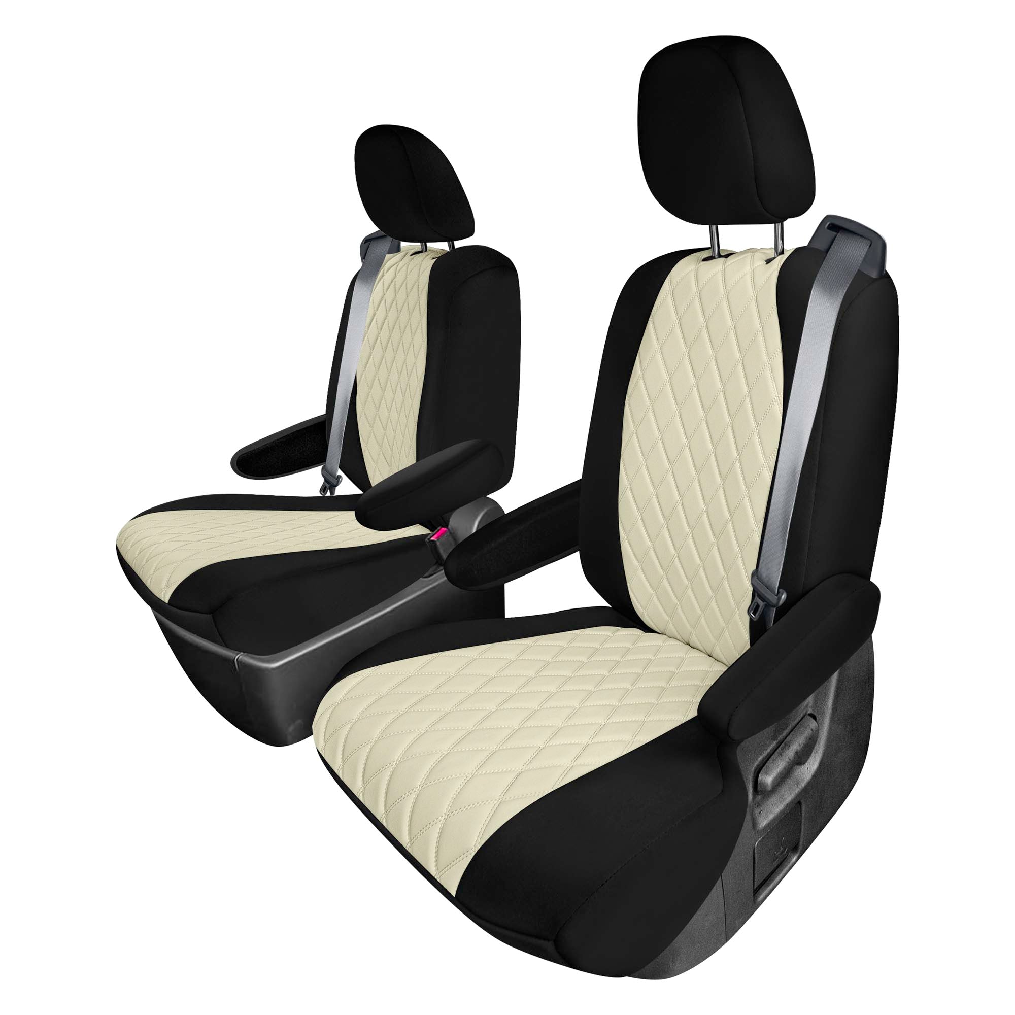 Toyota Sienna 7 Passenger - 2021 - 2024 - 2nd Row Set Seat Covers - Beige Ultraflex Neoprene