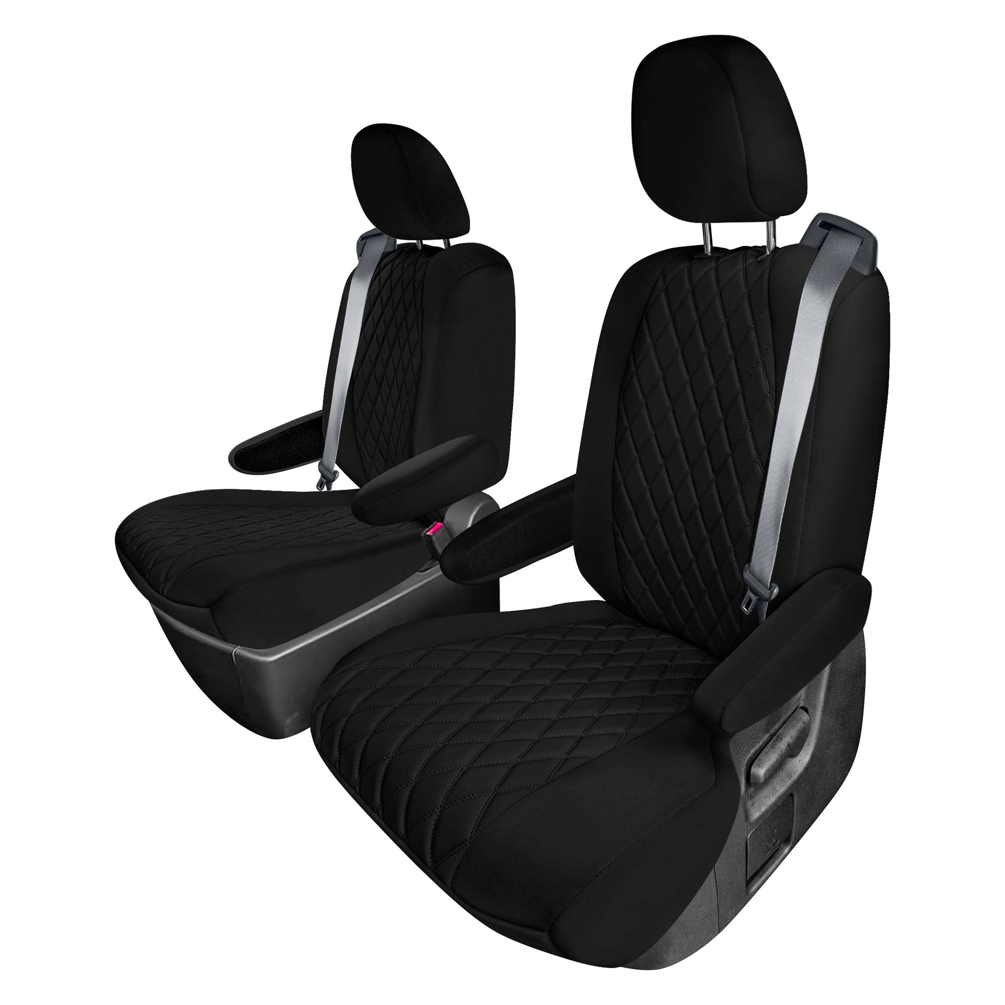 Toyota Sienna 7 Passenger - 2021 - 2024 - 2nd Row Set Seat Covers - Black Ultraflex Neoprene