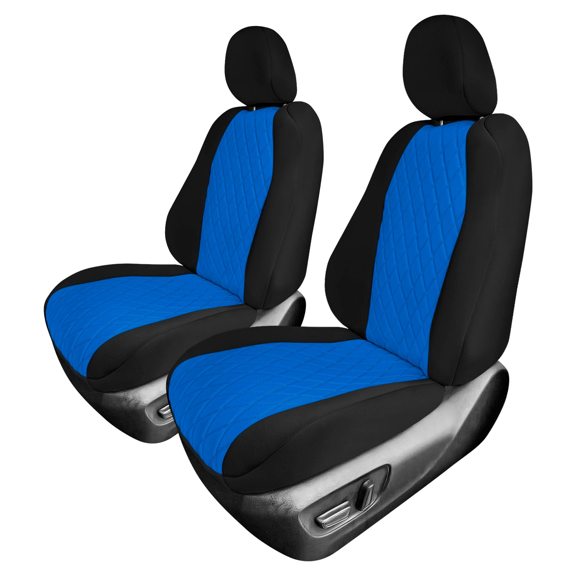 Toyota Sienna - 2021 - 2024 - Front Set Seat Covers - Blue Ultraflex Neoprene