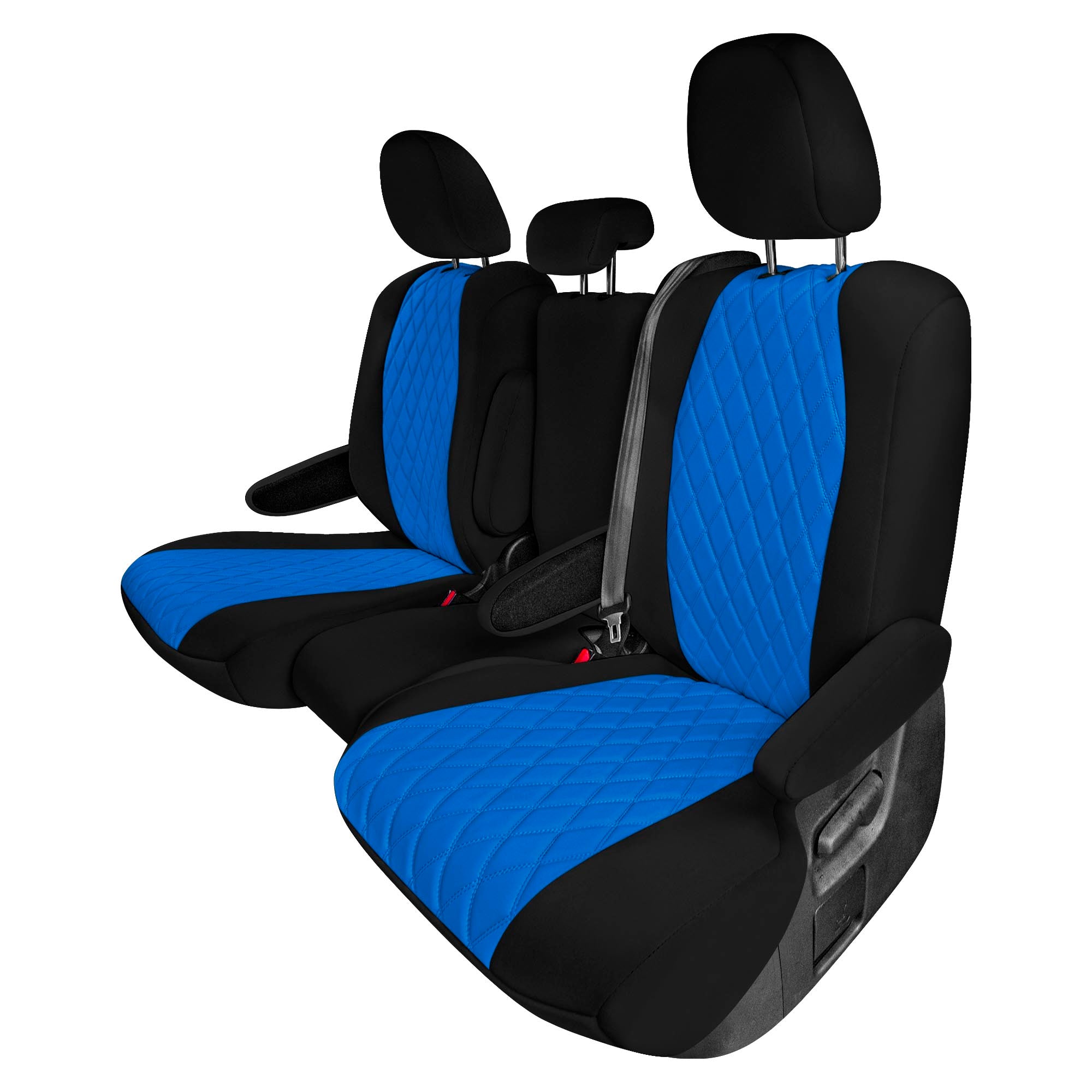 Toyota Sienna 8 Passenger - 2021 - 2024 - 2nd Row Set Seat Covers - Blue Ultraflex Neoprene