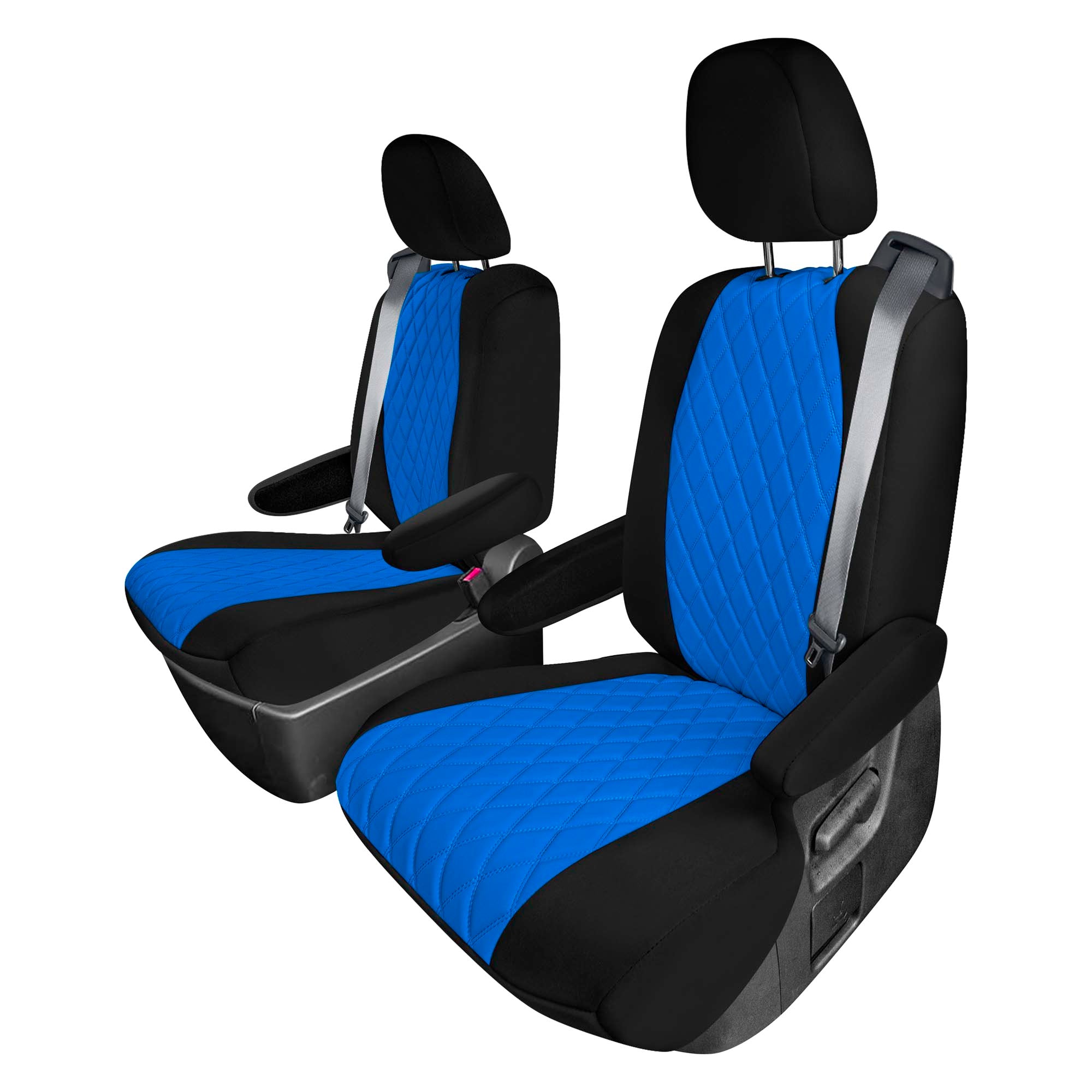 Toyota Sienna 7 Passenger - 2021 - 2024 - 2nd Row Set Seat Covers - Blue Ultraflex Neoprene