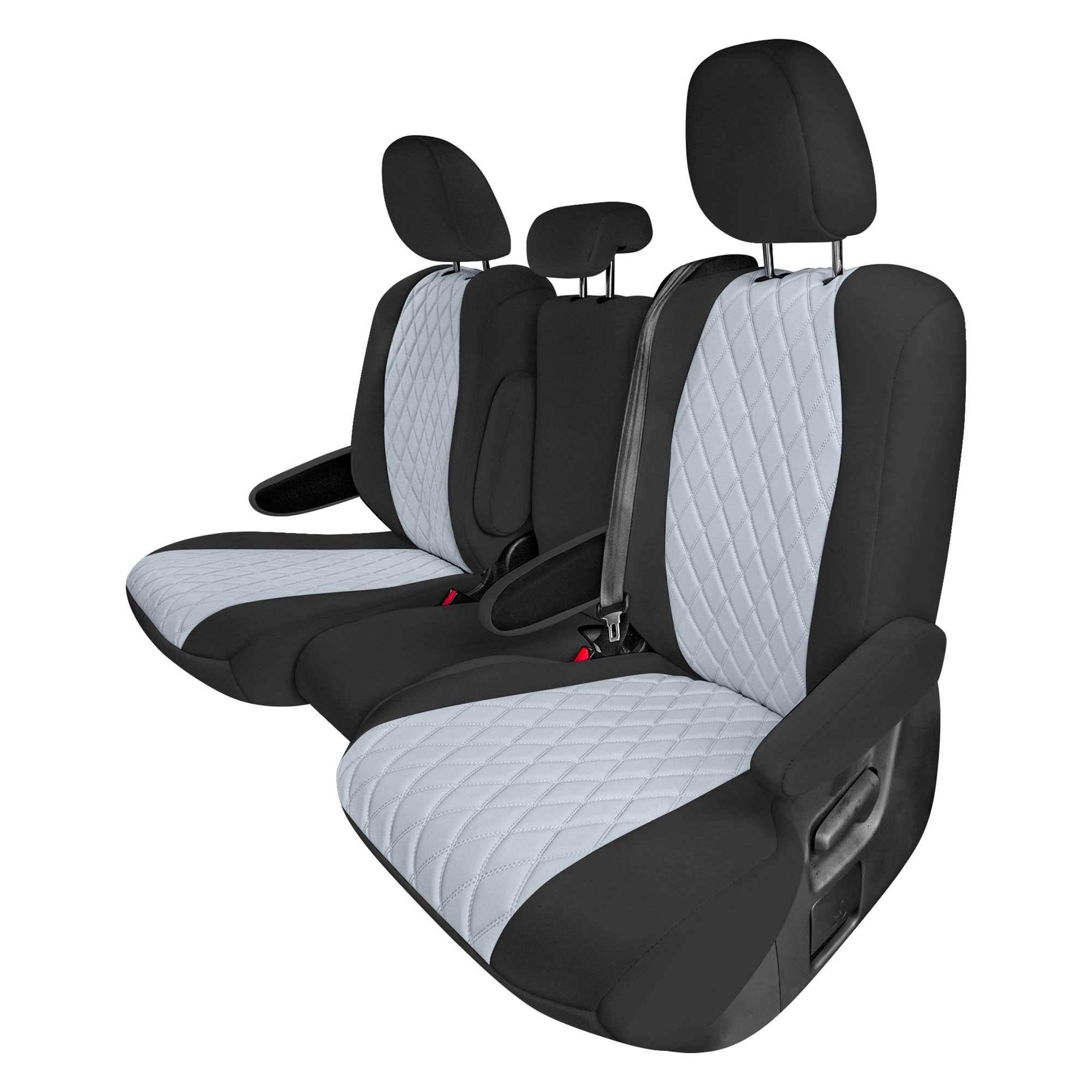 Toyota Sienna 8 Passenger 2011 - 2020 - 2nd Row Set Seat Covers - Gray Ultraflex Neoprene