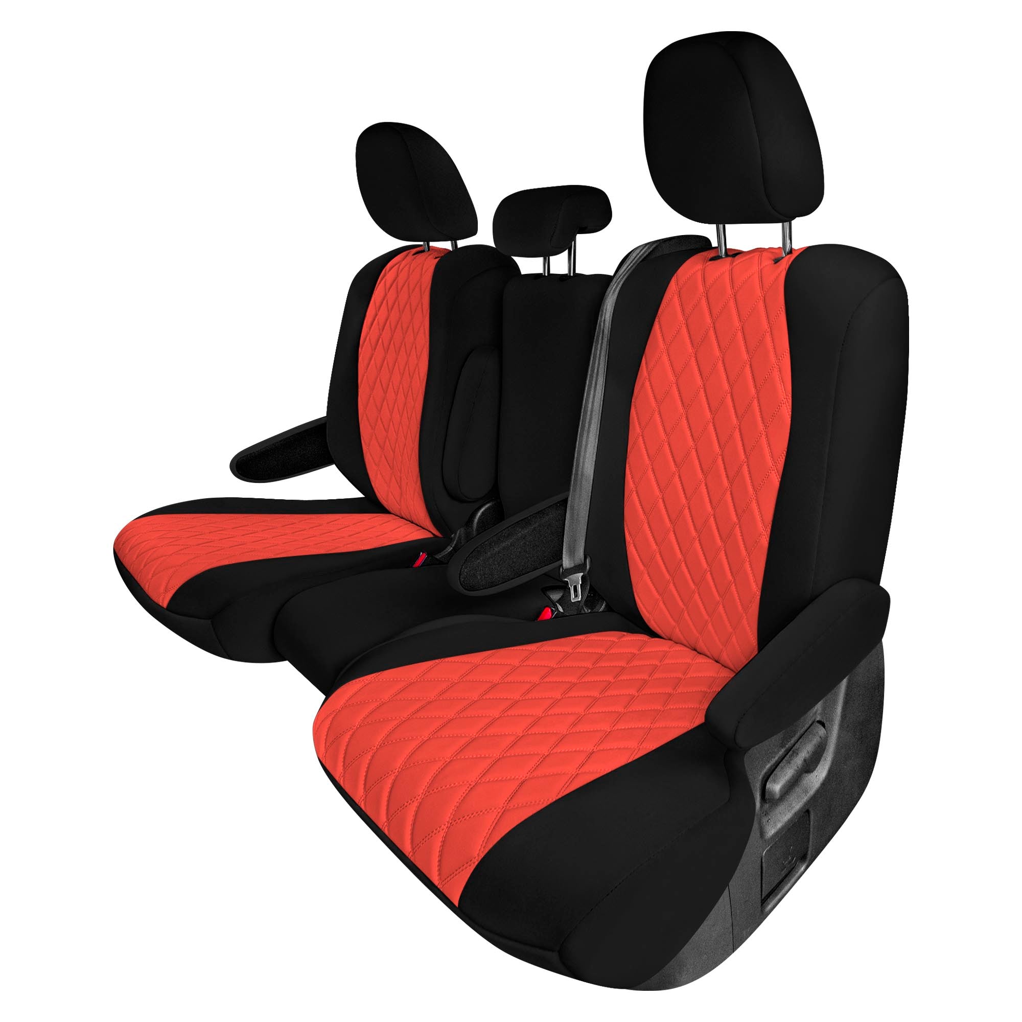 Toyota Sienna 8 Passenger - 2021 - 2024 - 2nd Row Set Seat Covers - Red Ultraflex Neoprene