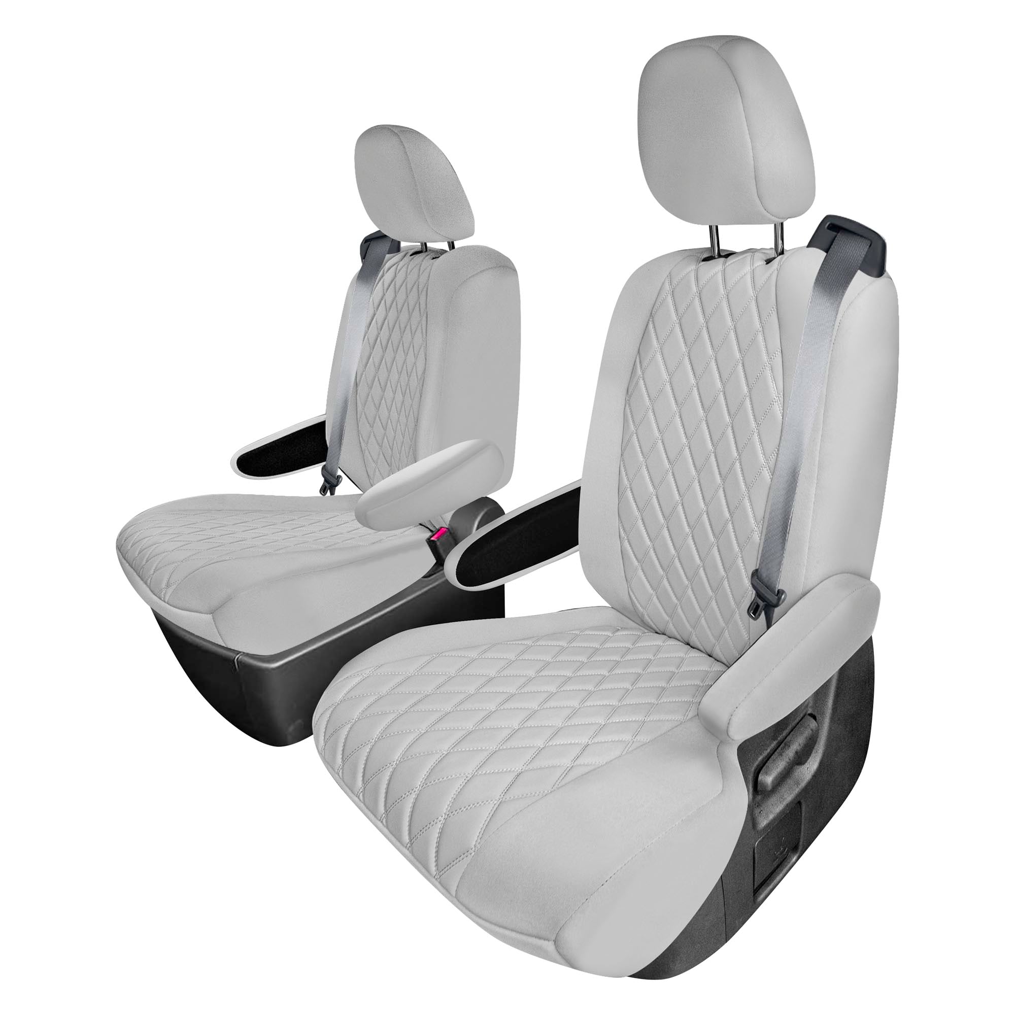 Toyota Sienna 7 Passenger - 2021 - 2024 - 2nd Row Set Seat Covers - Solid Gray Ultraflex Neoprene