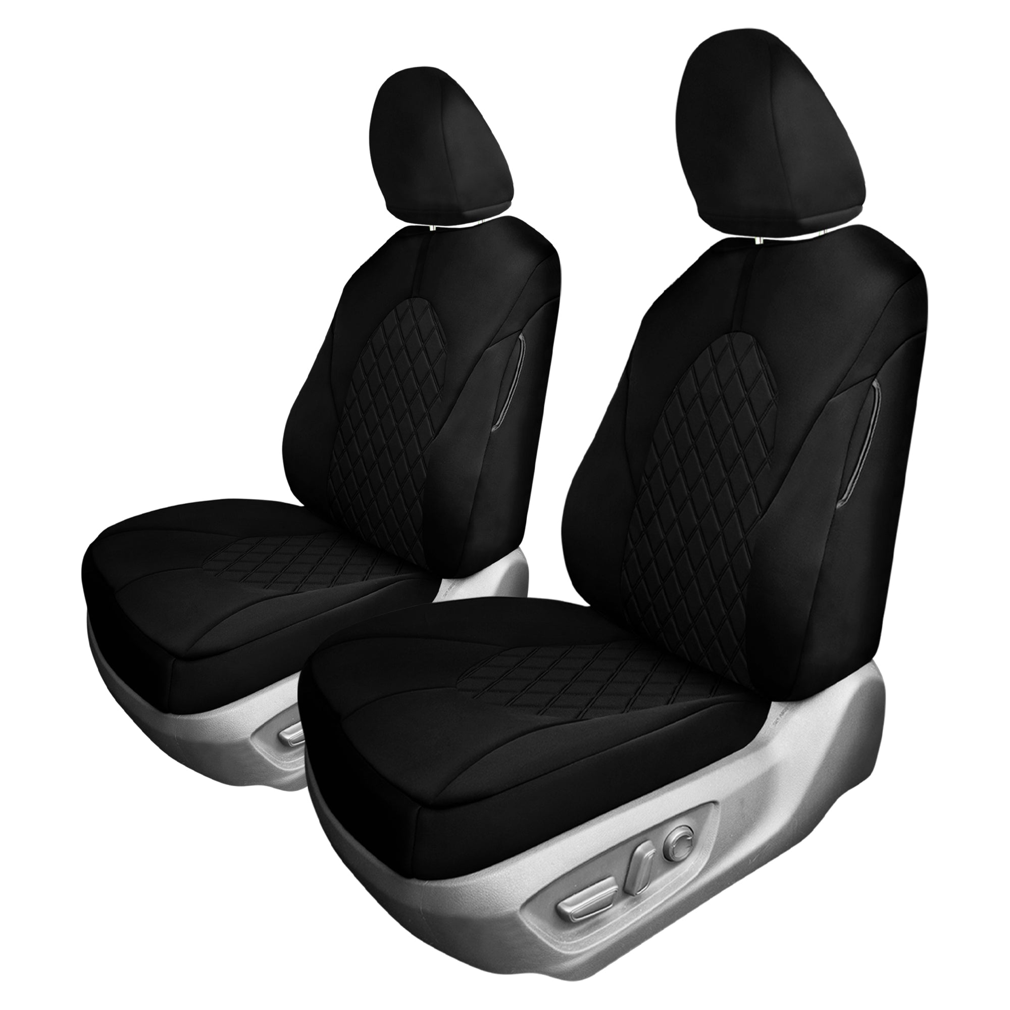 Toyota Camry 2018 - 2024  - Front Set Seat Covers - Black Ultraflex Neoprene