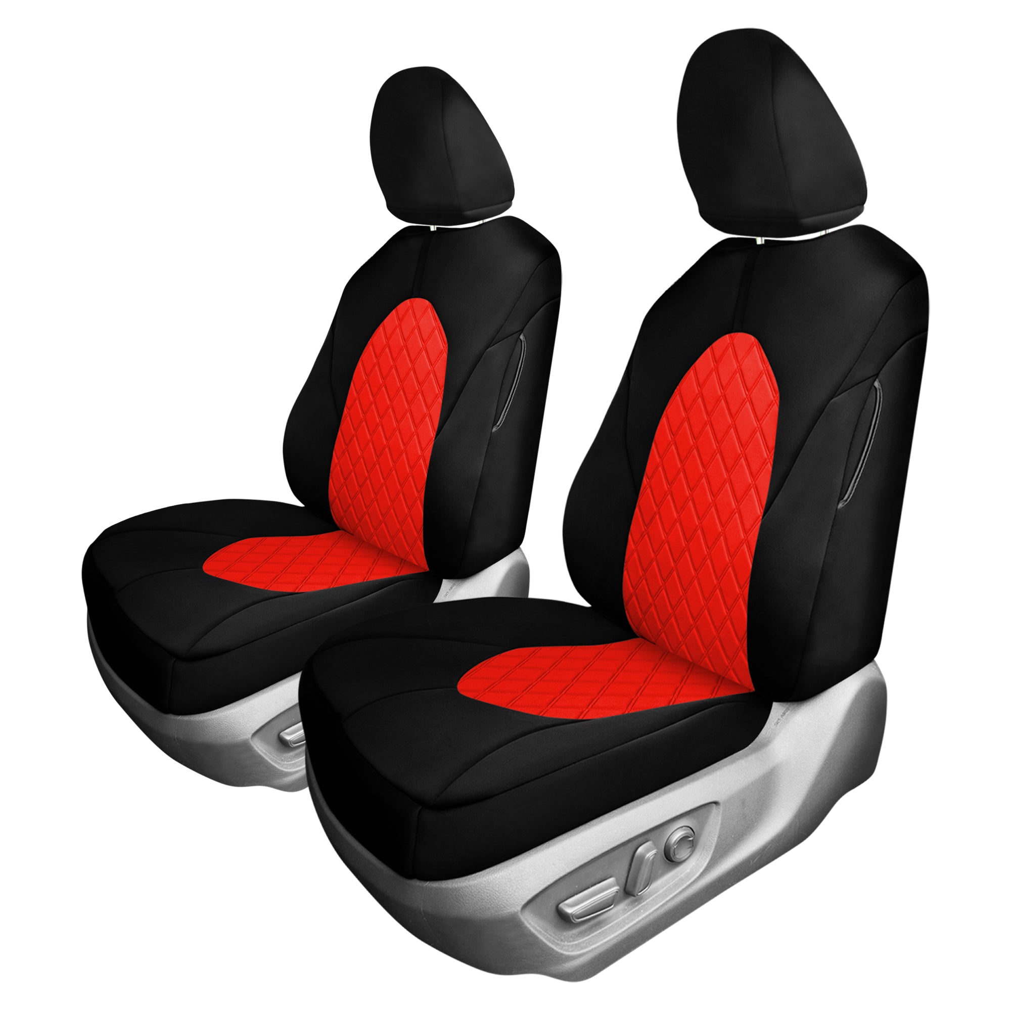 Toyota Camry 2018 - 2022  - Front Set Seat Covers - Red Ultraflex Neoprene