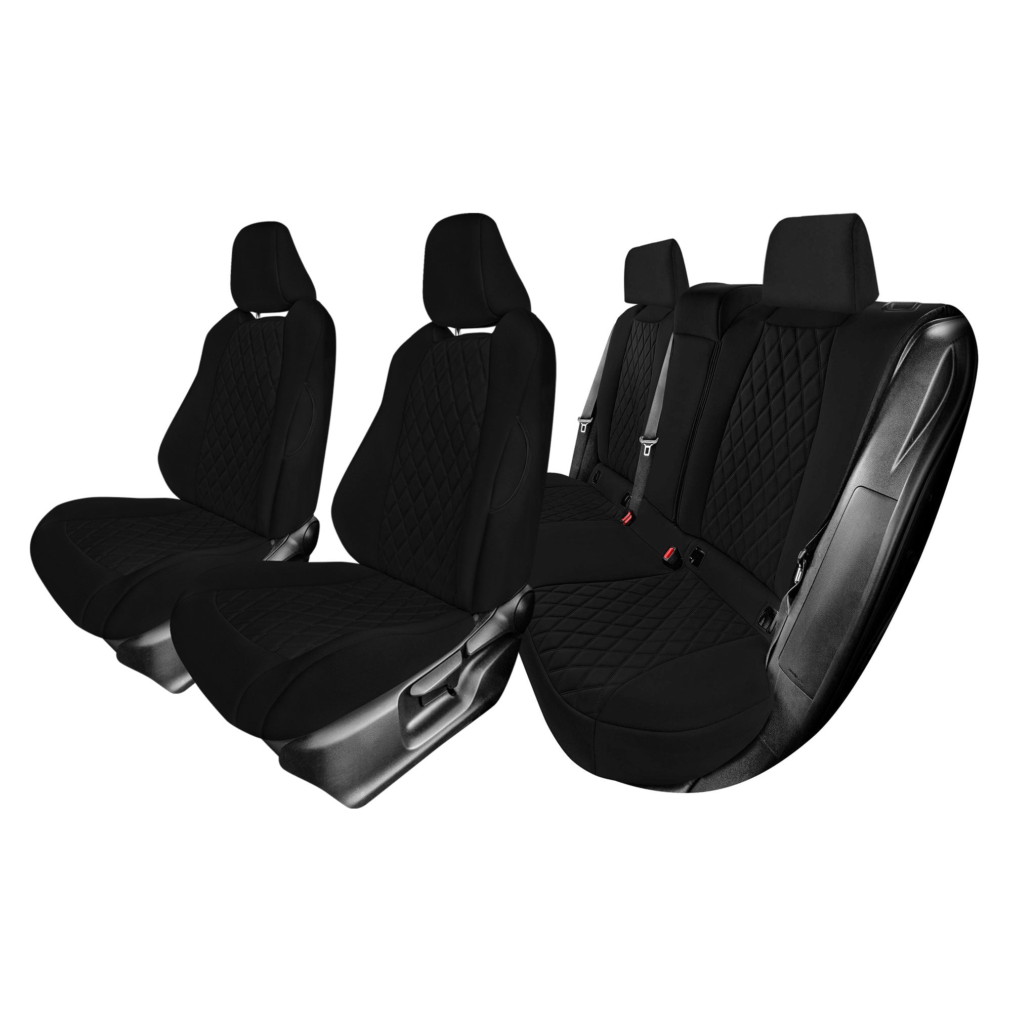 Toyota Corolla Cross - 2022-2024 - Full Set Seat Covers - Black Ultraflex Neoprene