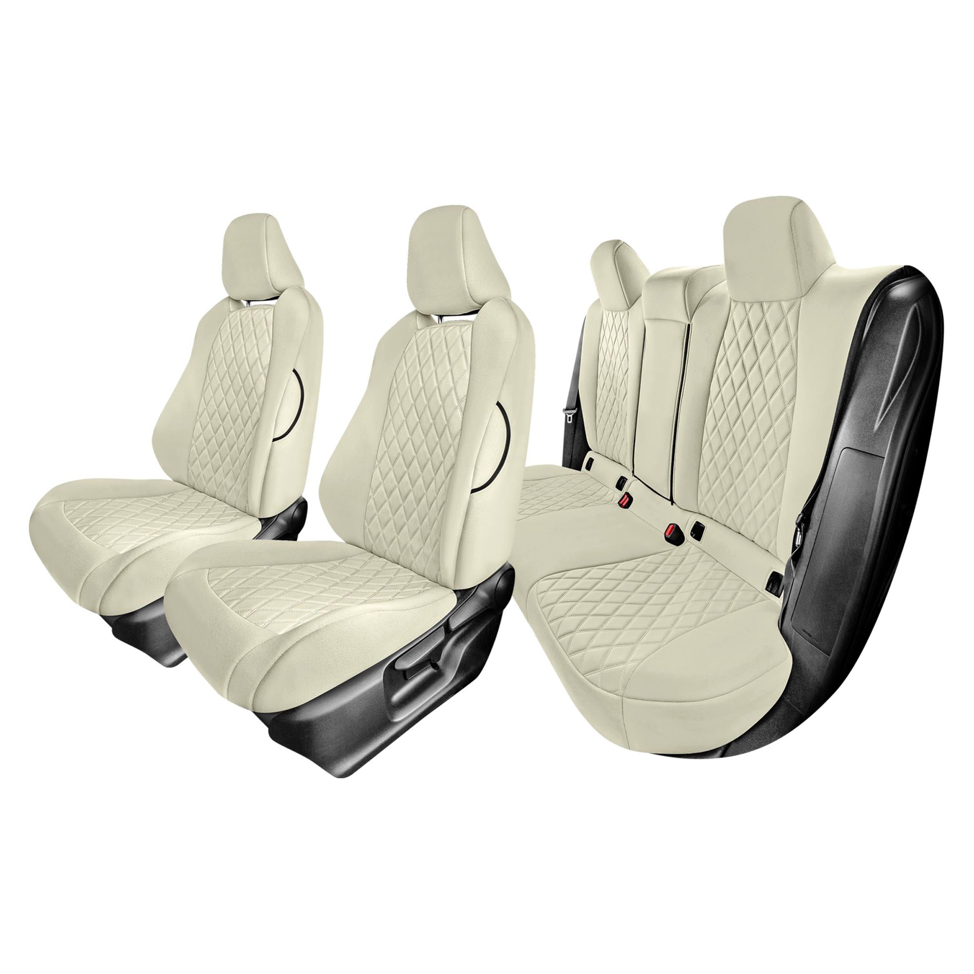 Toyota Corolla - 2020-2024 - Full Set Seat Covers - Solid Beige Ultraflex Neoprene