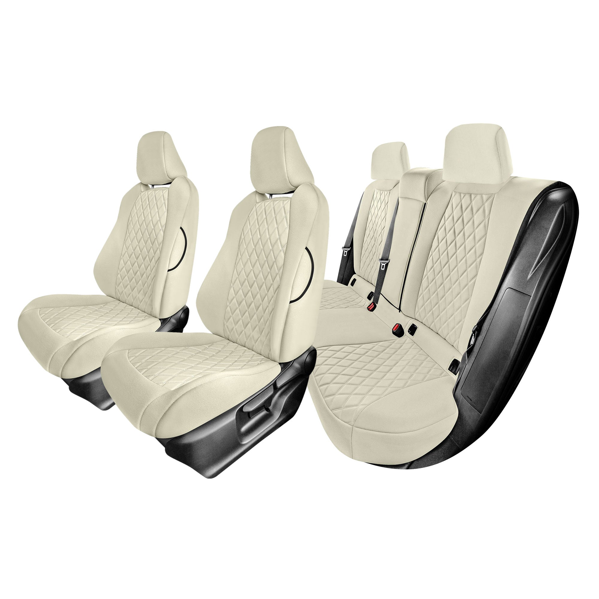 Toyota Corolla Cross - 2022-2024 - Full Set Seat Covers - Solid Beige Ultraflex Neoprene