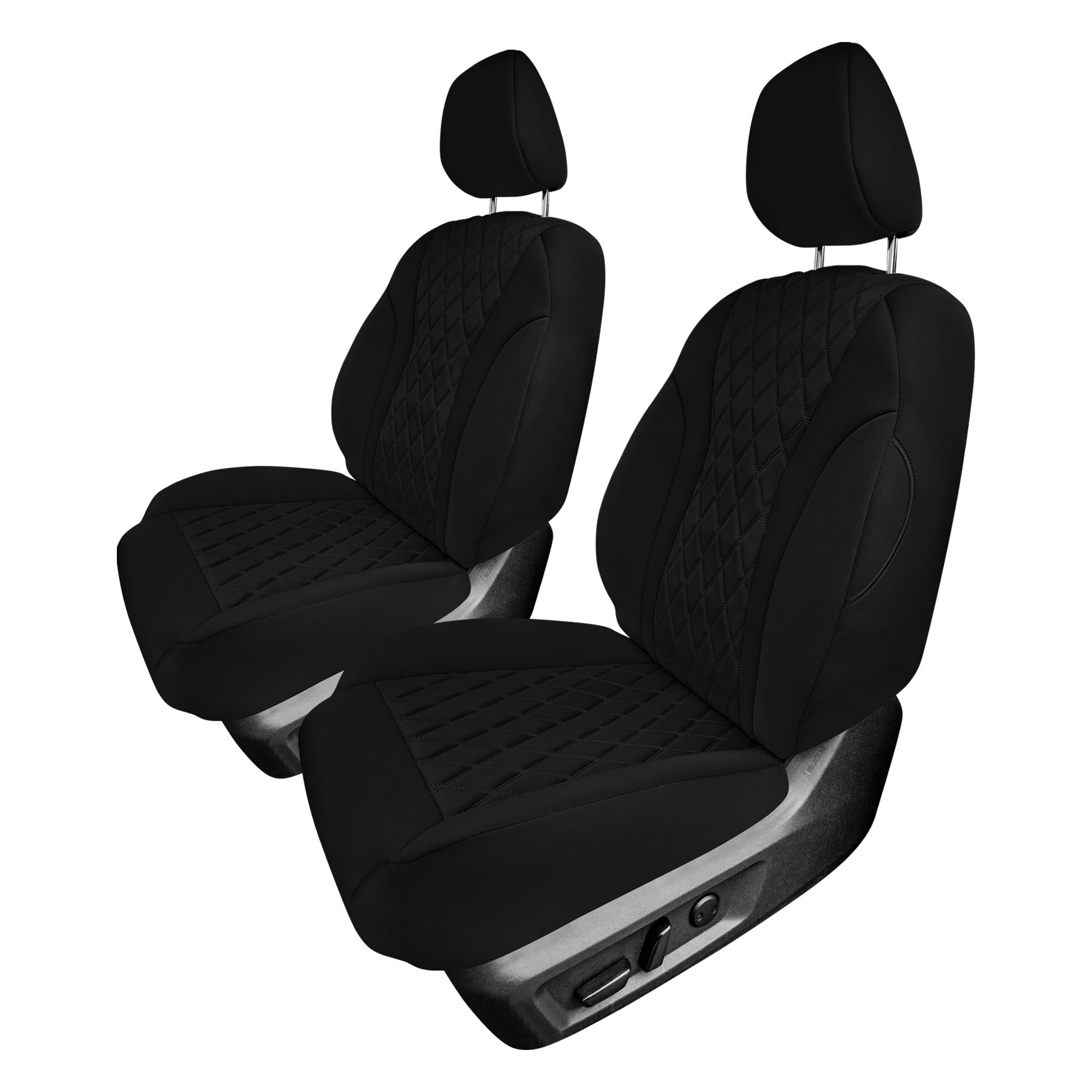 Nissan Rogue - 2021-2024 - Front Set Seat Covers - Black Ultraflex Neoprene