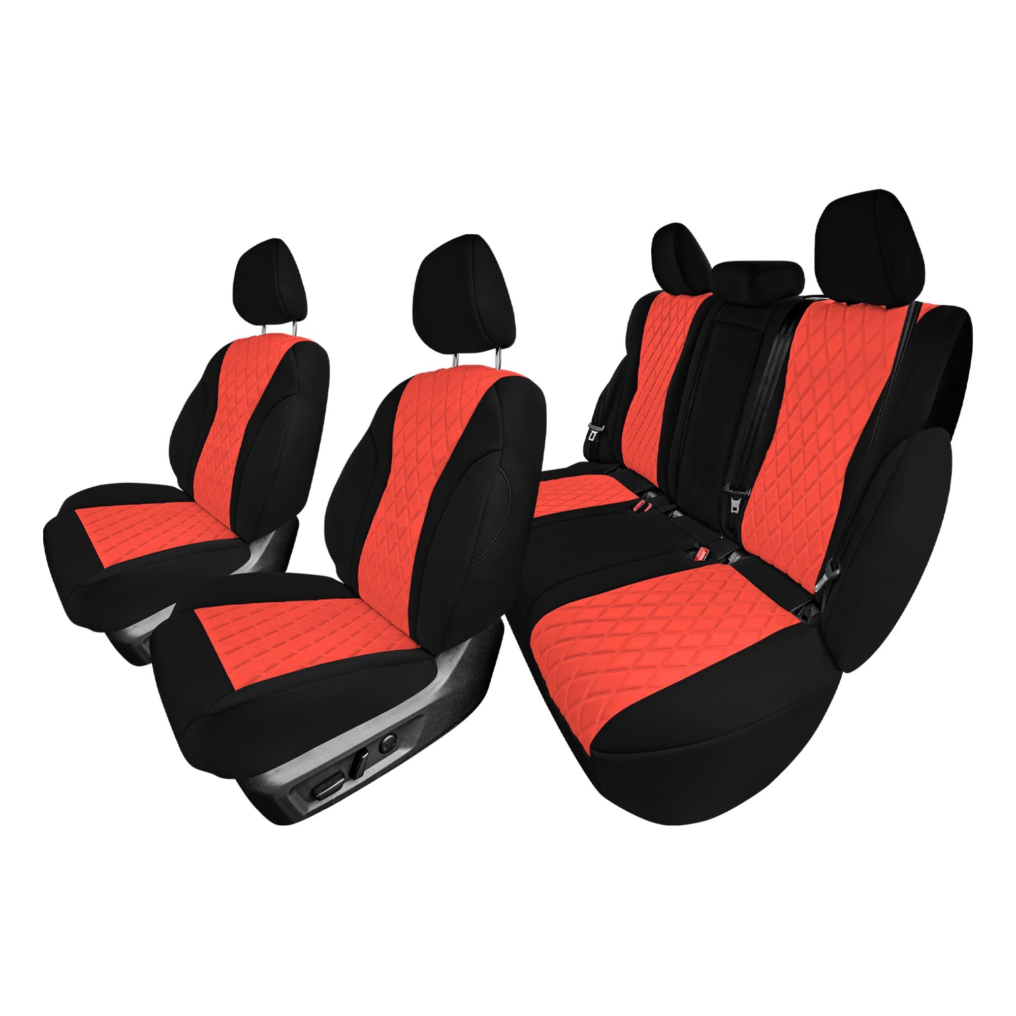 Nissan Rogue - 2021-2024 - Full Set Seat Covers - Red Ultraflex Neoprene