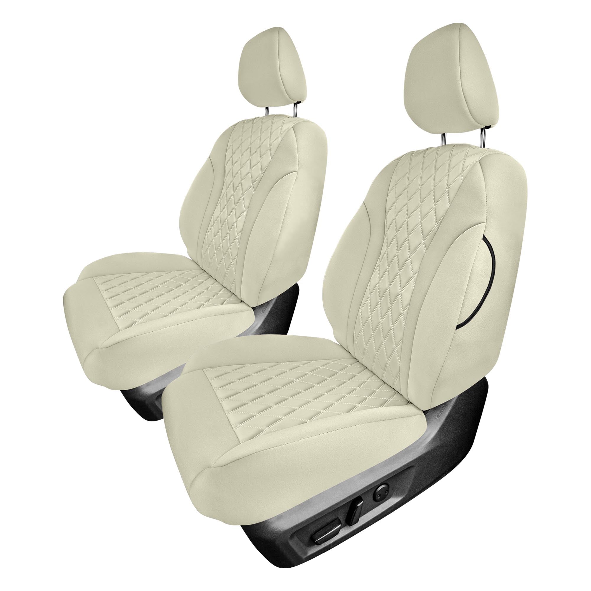 Nissan Rogue - 2021-2024 - Front Set Seat Covers - Solid Beige Ultraflex Neoprene