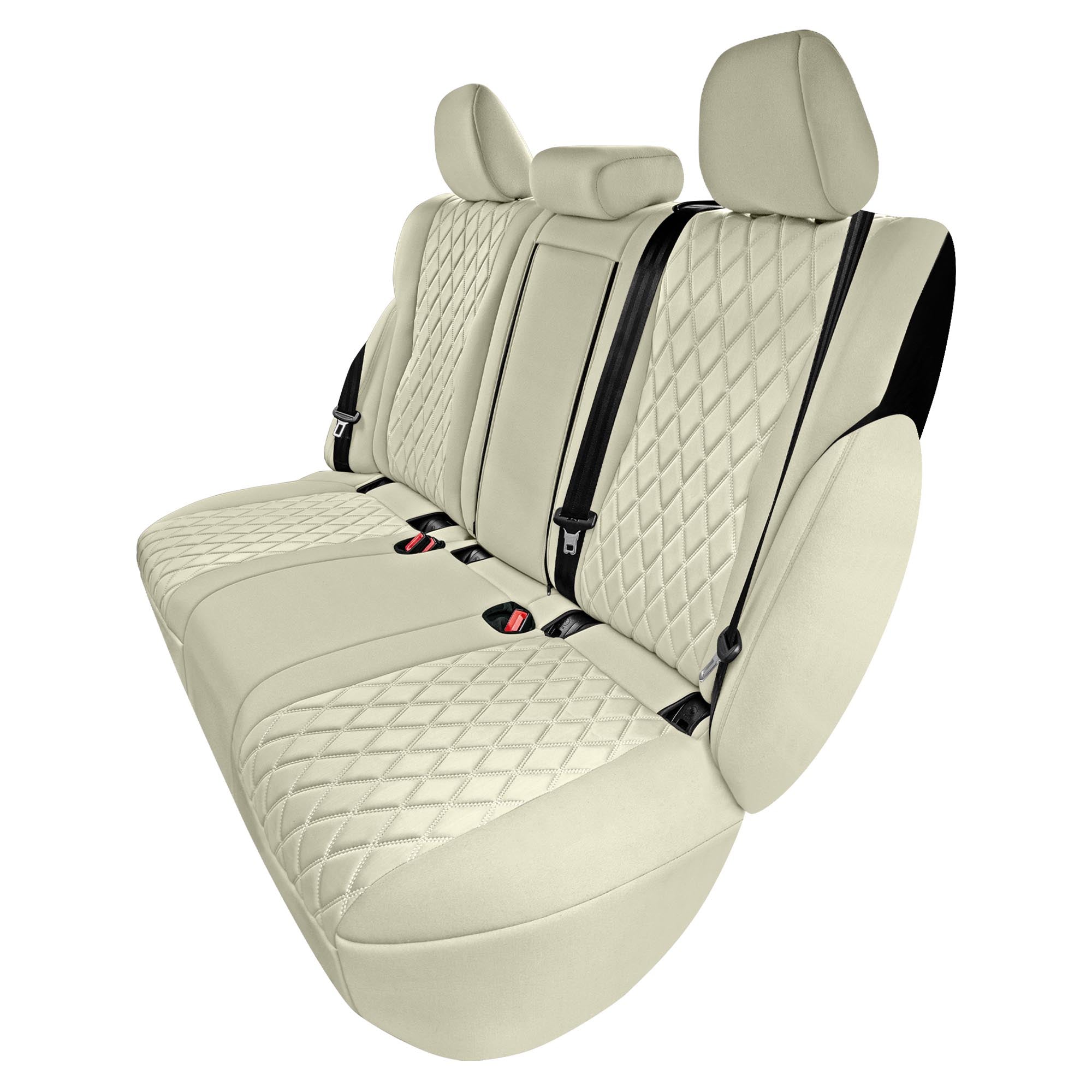 Nissan Rogue - 2021-2024 - Rear Set Seat Covers - Solid Beige Ultraflex Neoprene