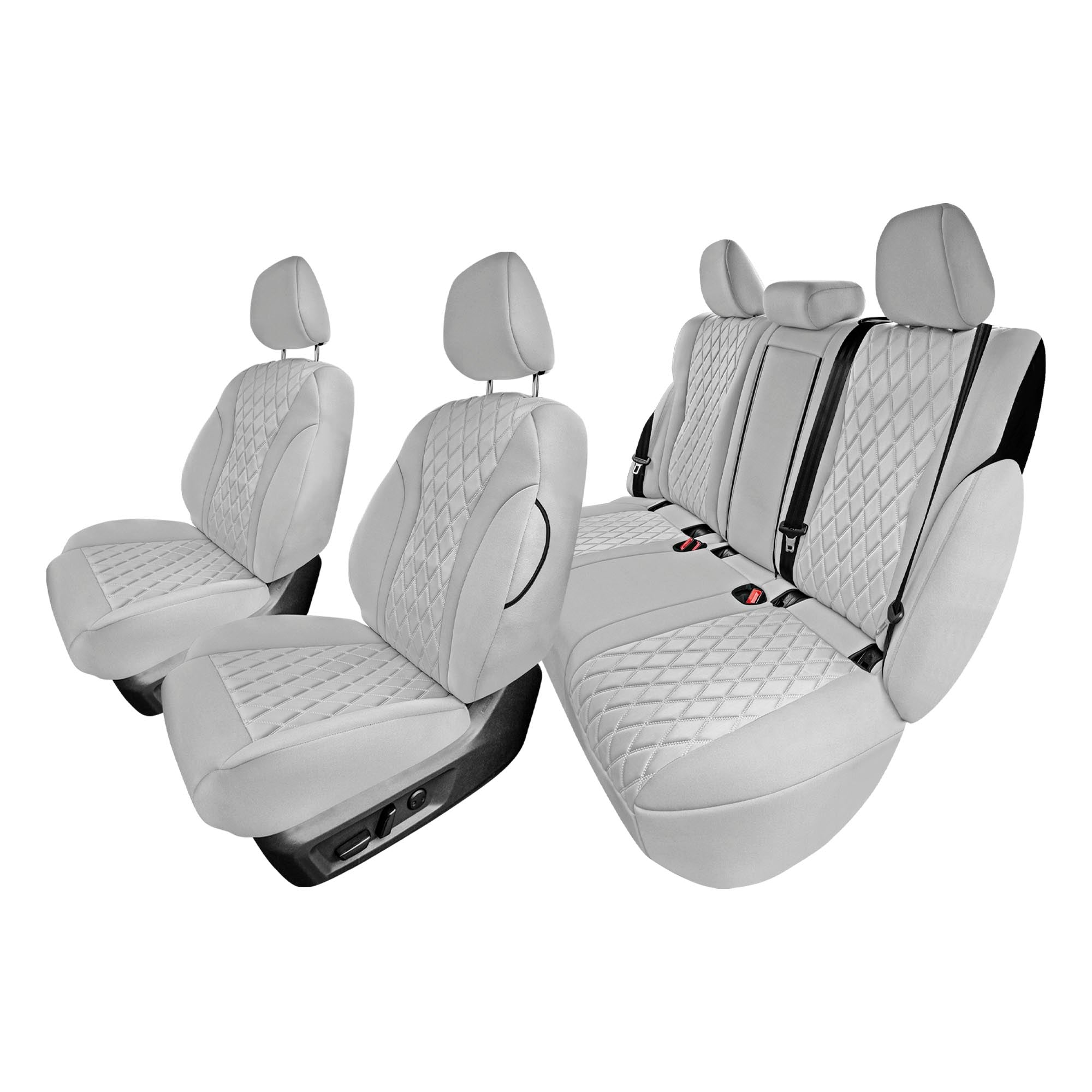 Nissan Rogue - 2021-2024 - Full Set Seat Covers - Solid Gray Ultraflex Neoprene